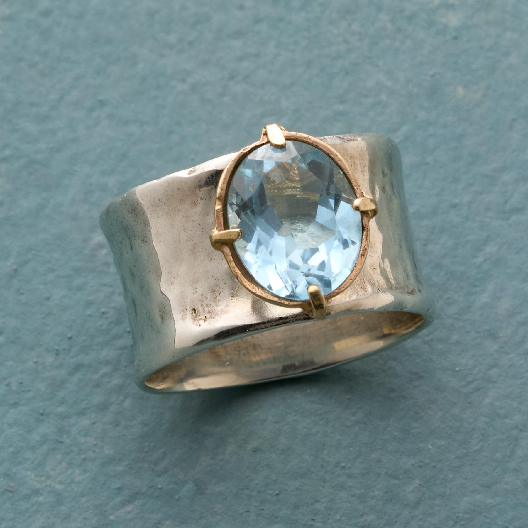 Blue Moon Rising Ring