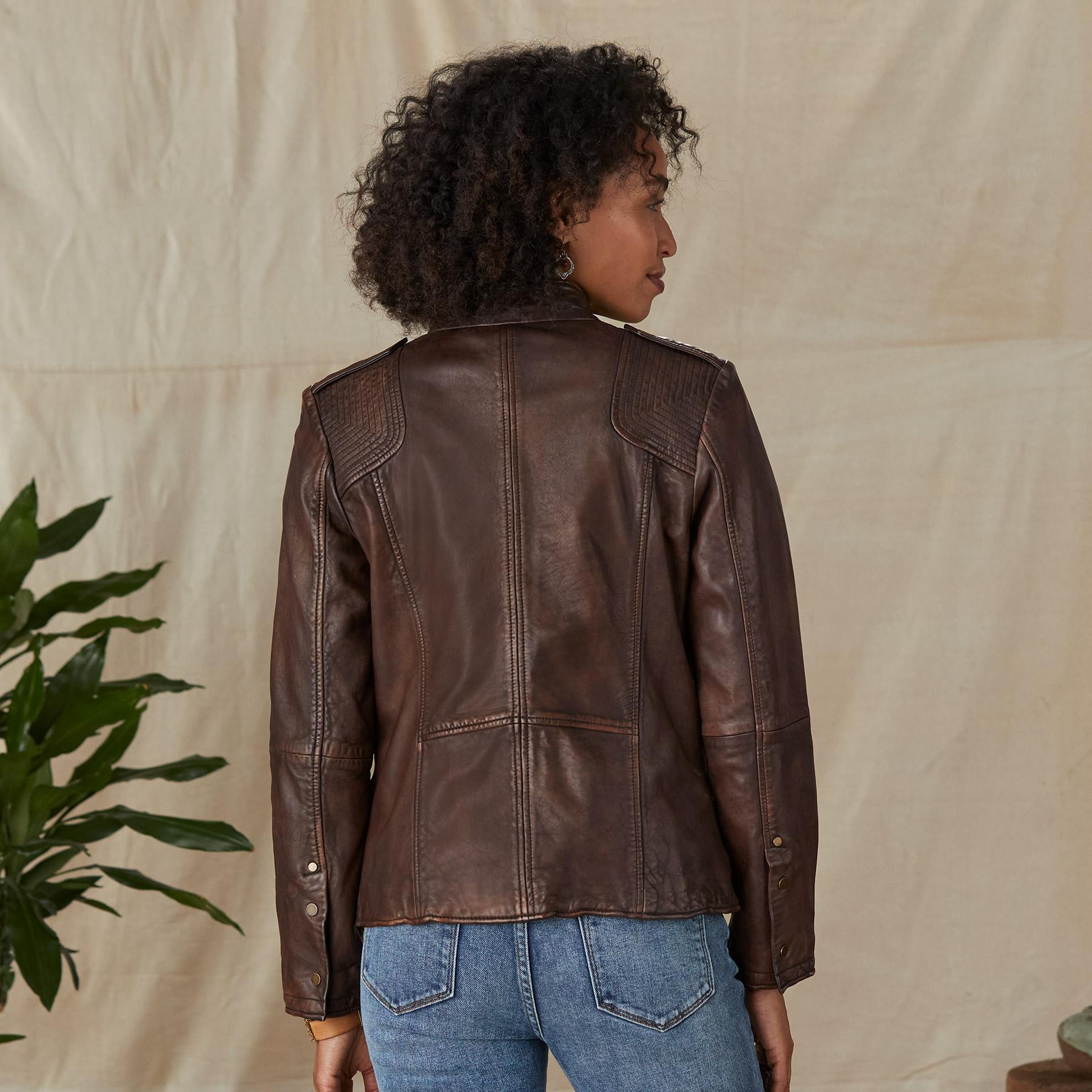 Angela Leather Jacket, Petites