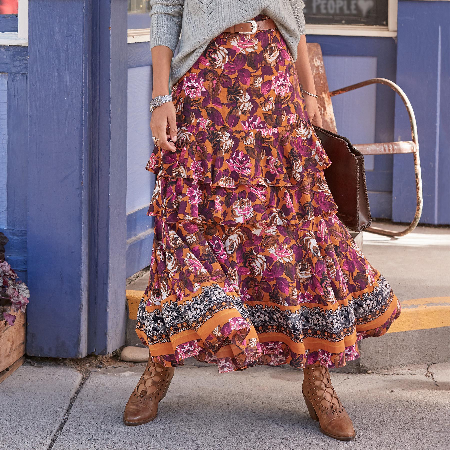 Almeda Tiered Skirt, Petite