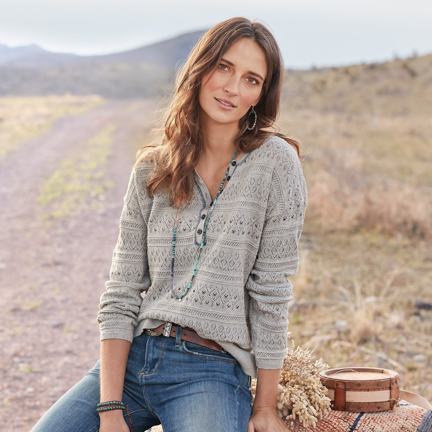 Devon Sweater Henley, Petite