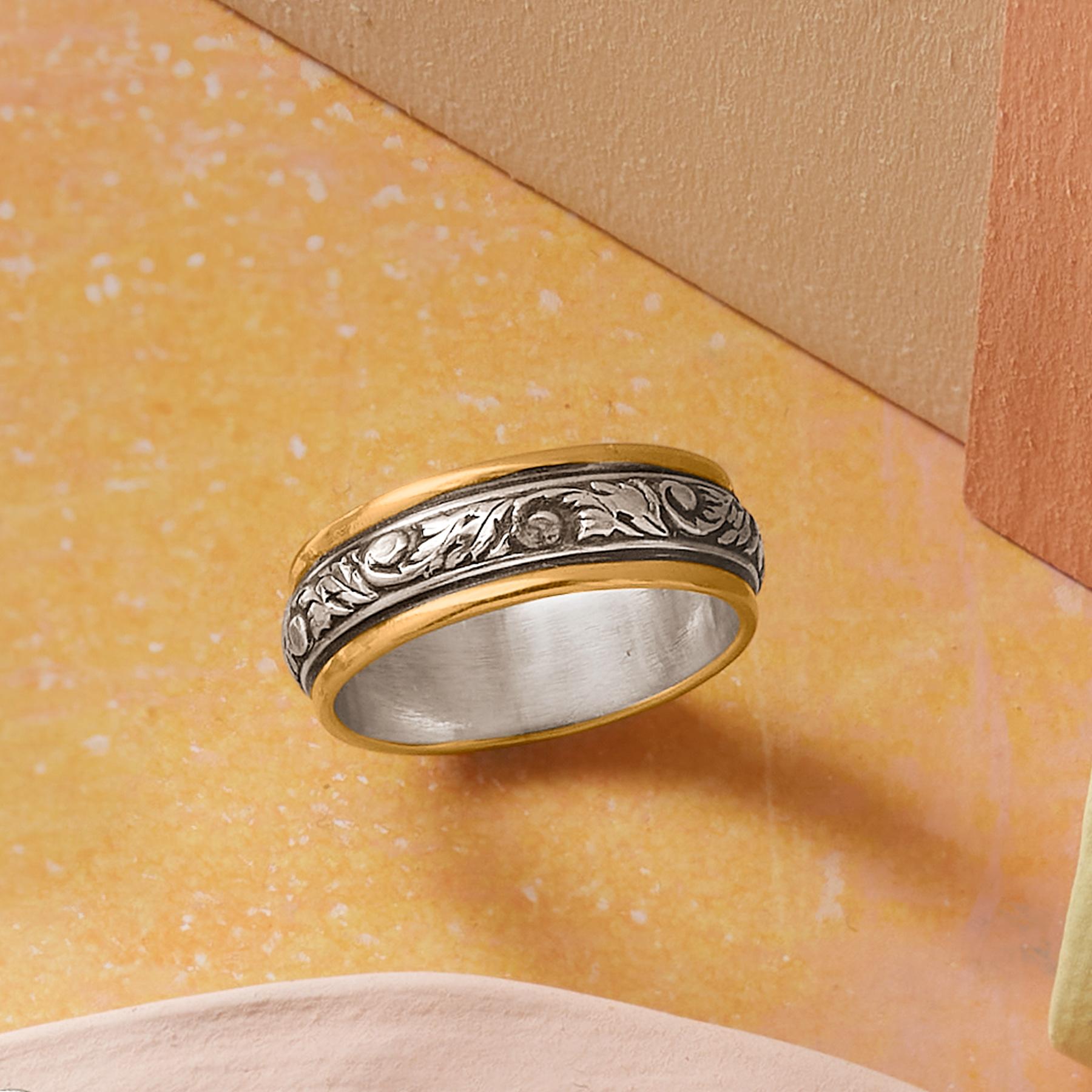 Silver And Gold Twining Vine Ring | Sundance Outlet