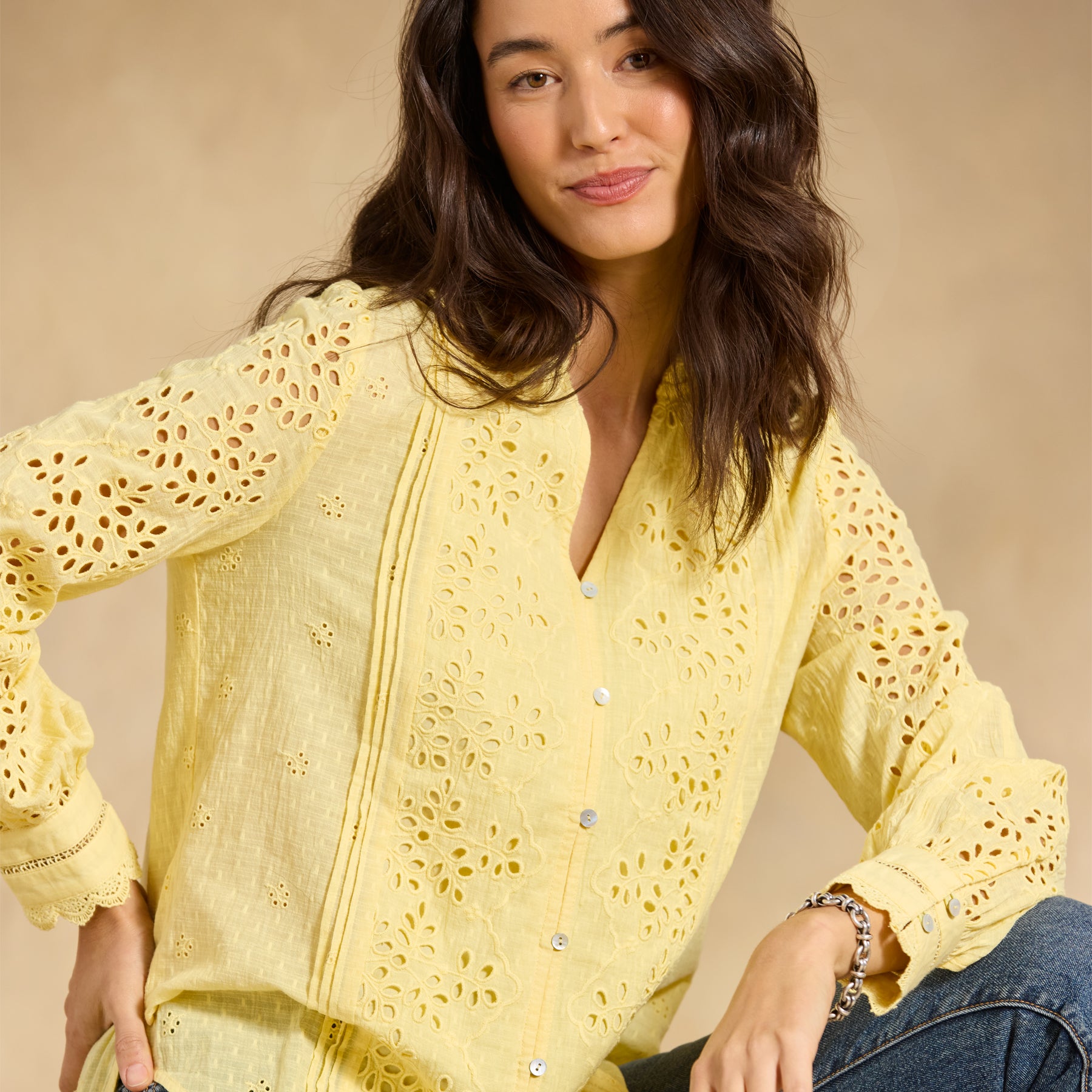 Valeria Eyelet Shirt | Sundance Outlet