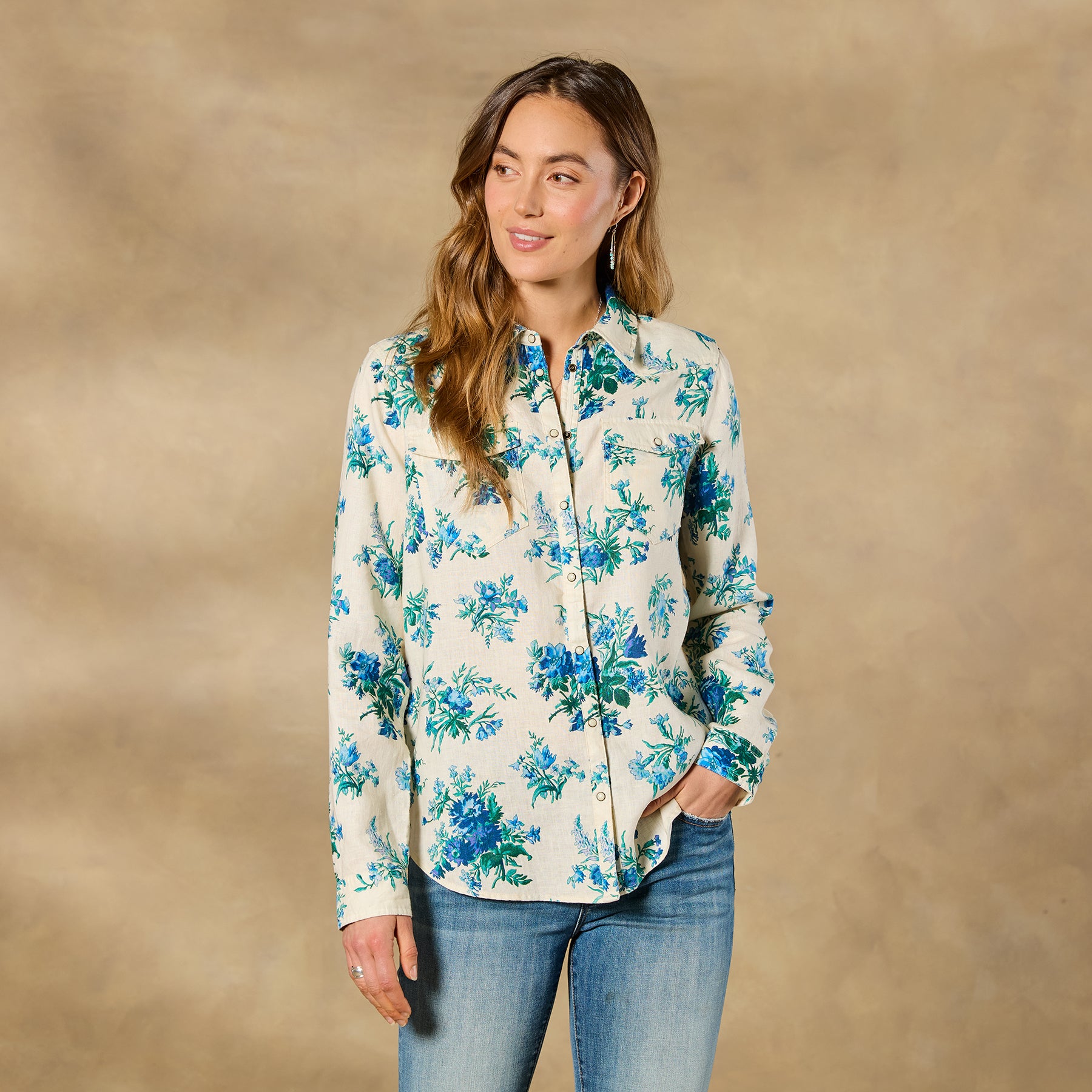 Willow Linen Floral Shirt, Petite | Sundance Outlet
