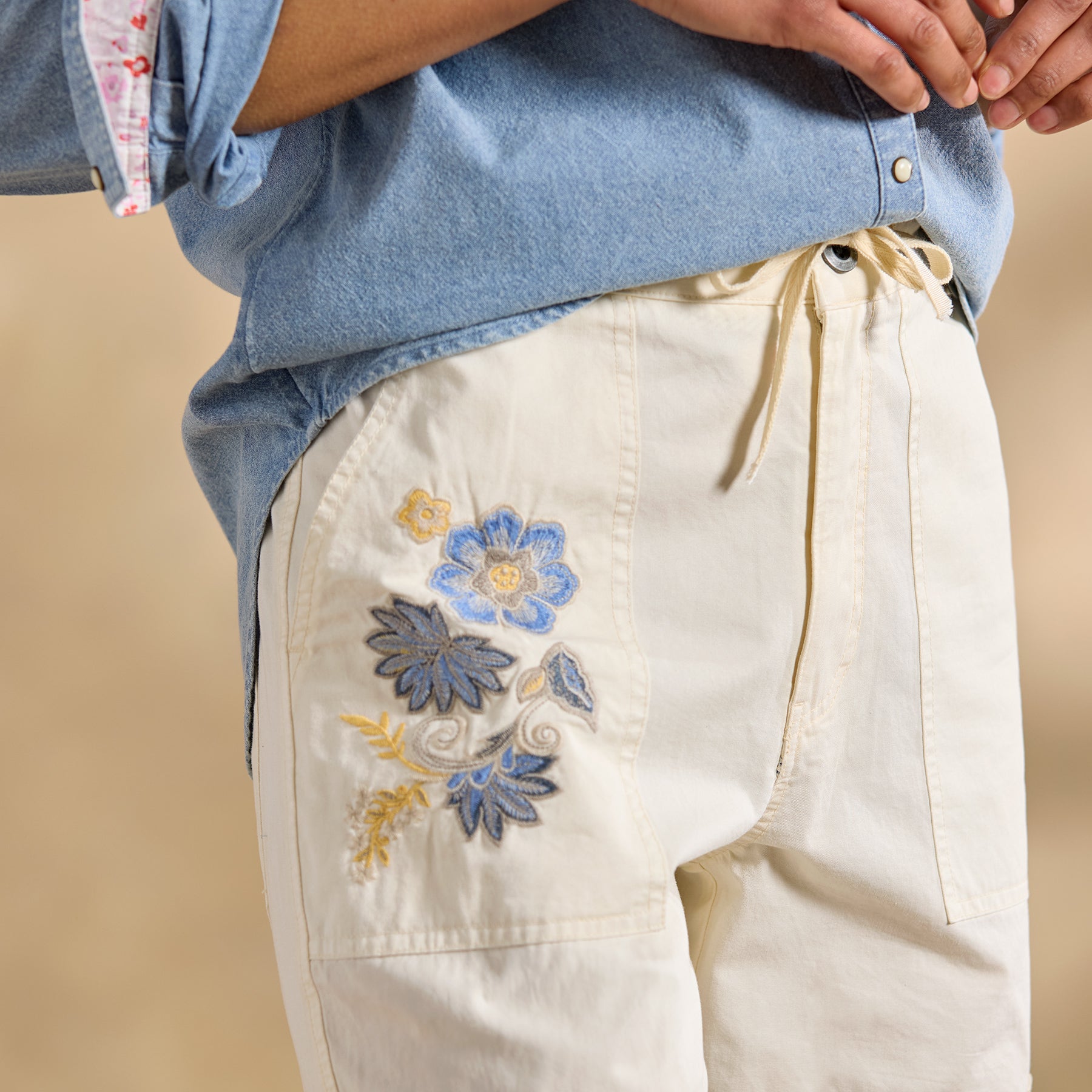 Starling Embroidered Pants, Petite | Sundance Outlet