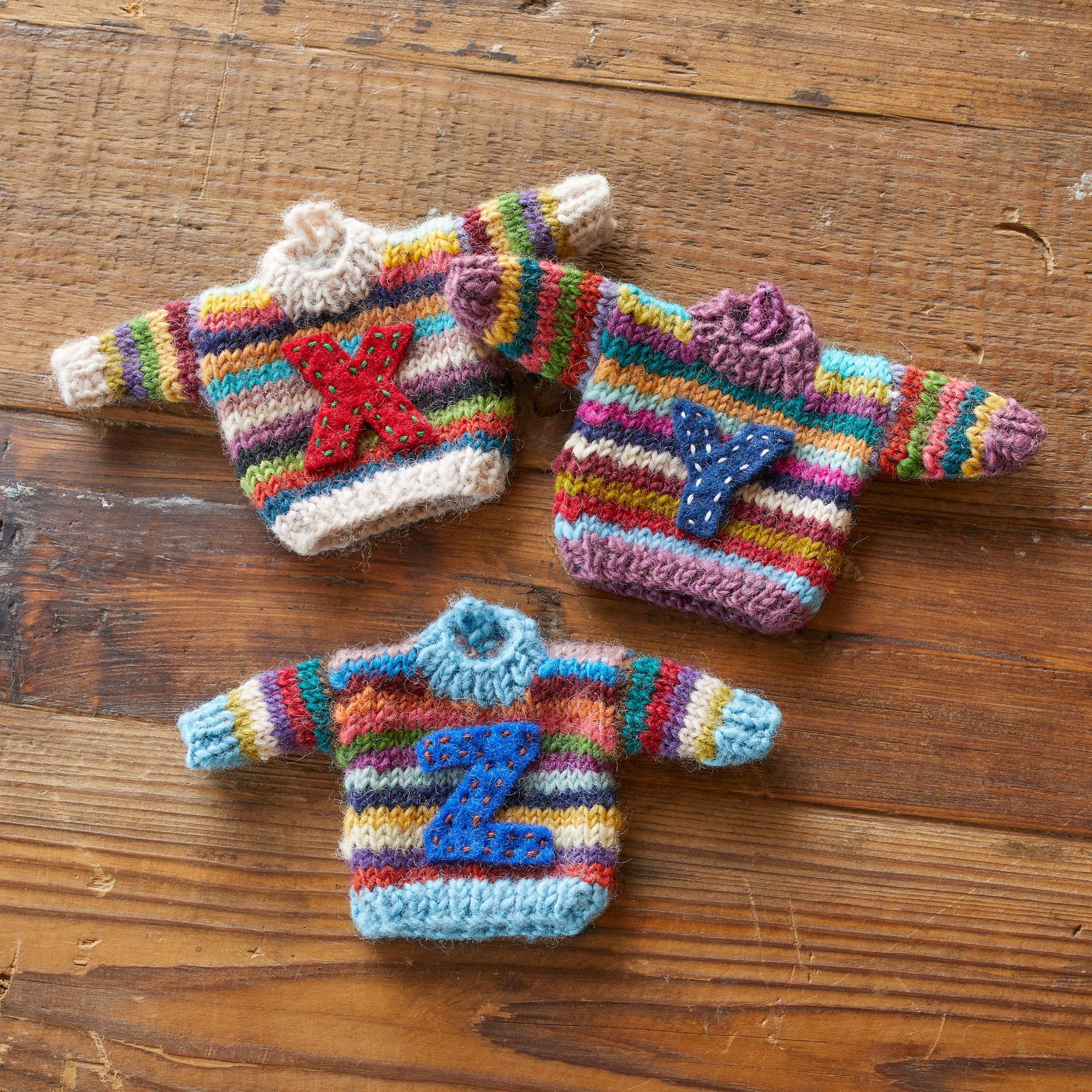 Striped Initial Sweater Ornament | Sundance Outlet