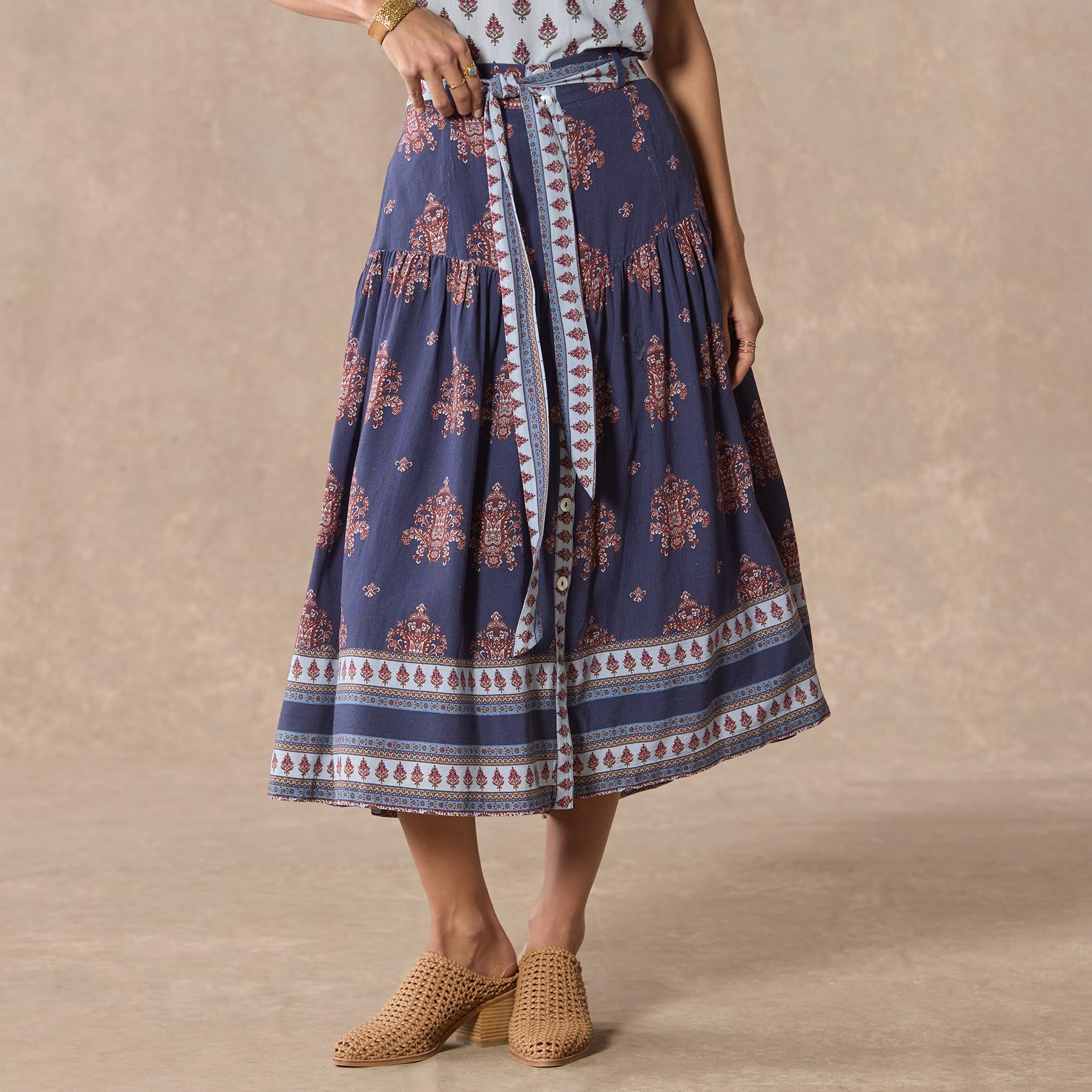 Folklore Ruffle Skirt, Petite