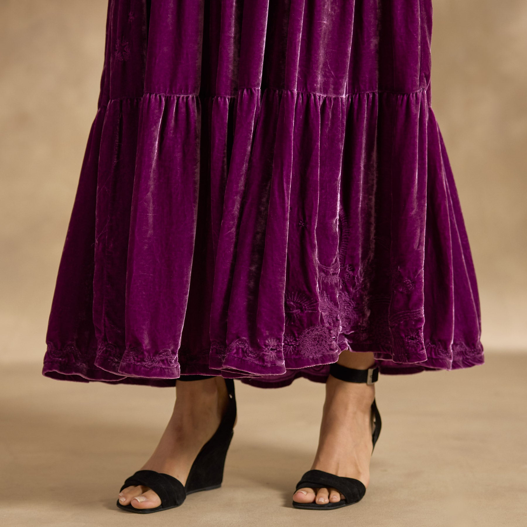 Velvet Dolman Tiered Dress | Sundance Outlet