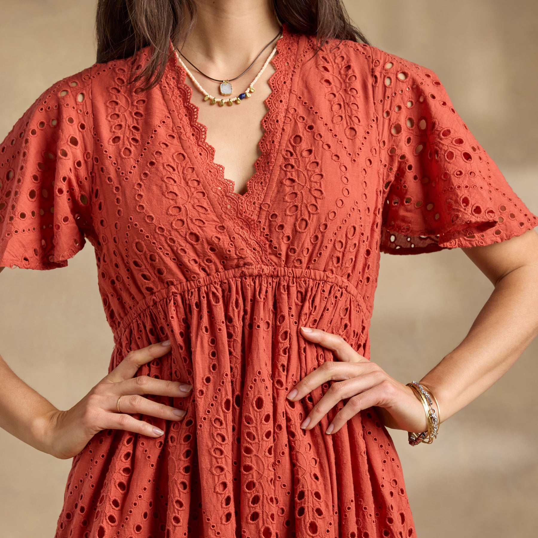 Avellino Eyelet Dress, Petite