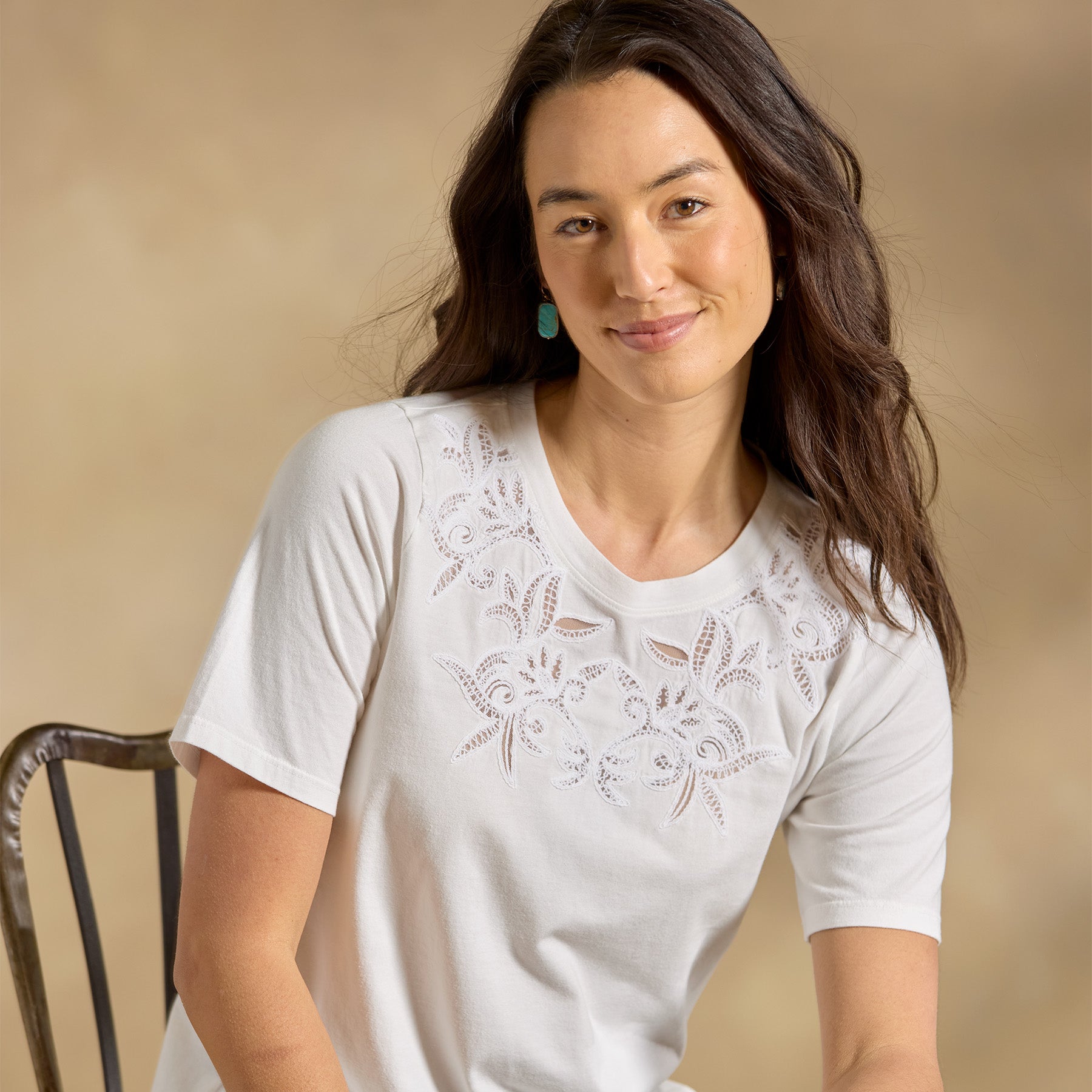 Toluca Lace Tee, Petite | Sundance Outlet