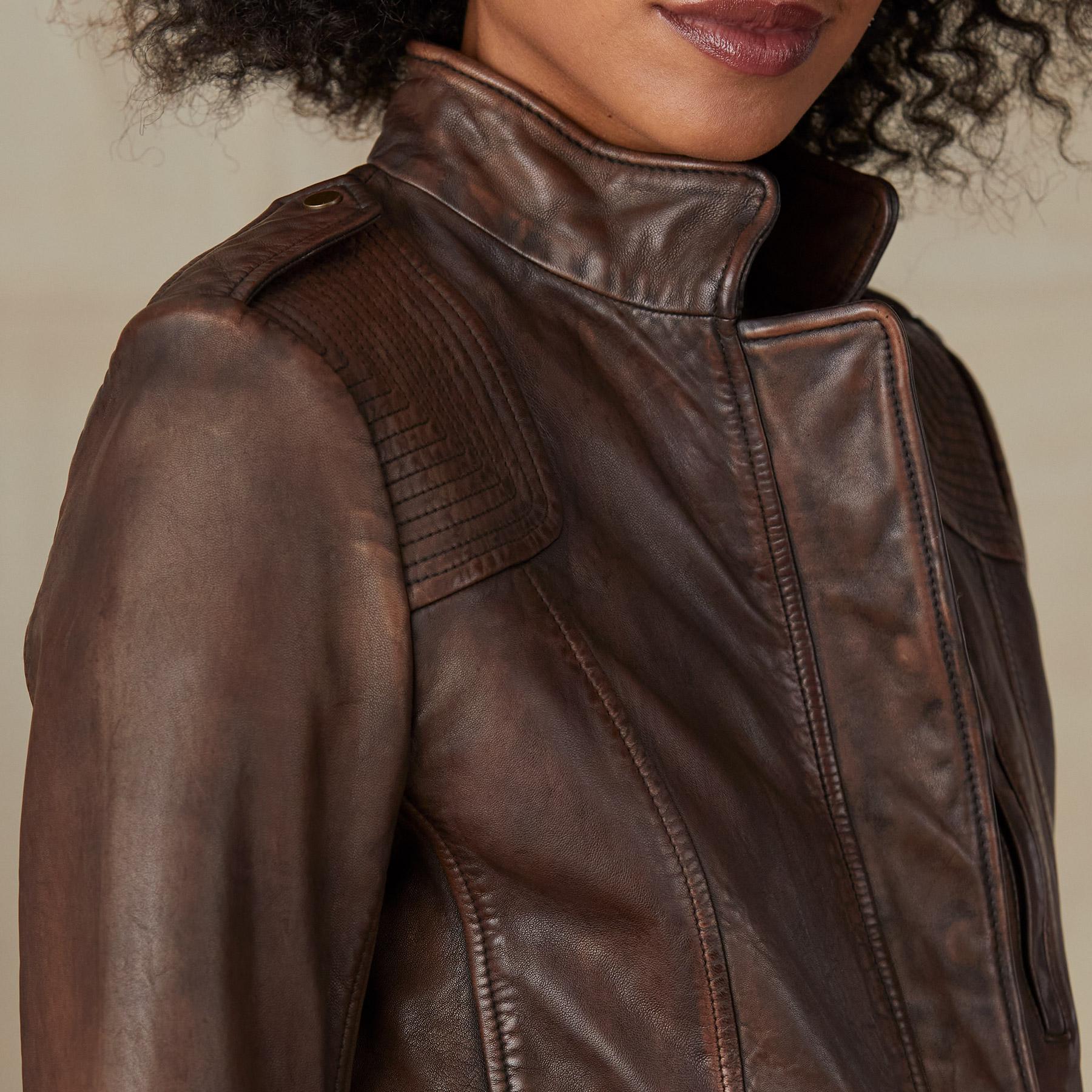 Angela Leather Jacket, Petites