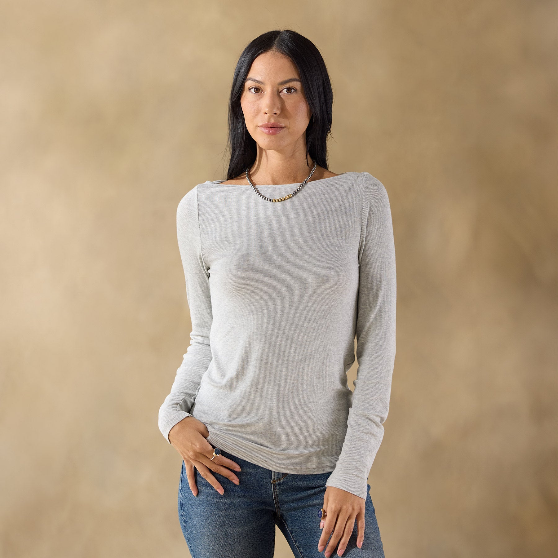 Light As Air Boatneck Tee, Petite