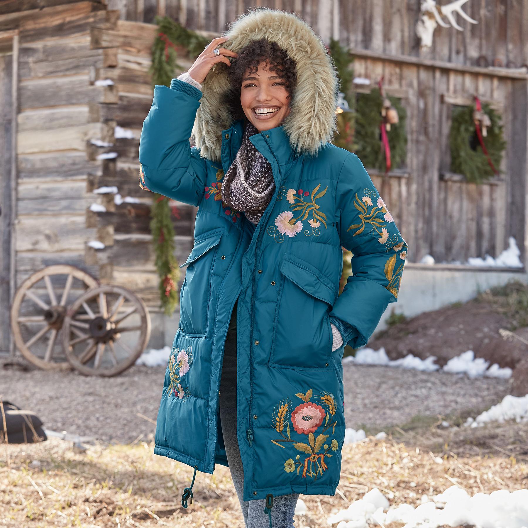 Snowflower Puffer Coat, Petite | Sundance Outlet