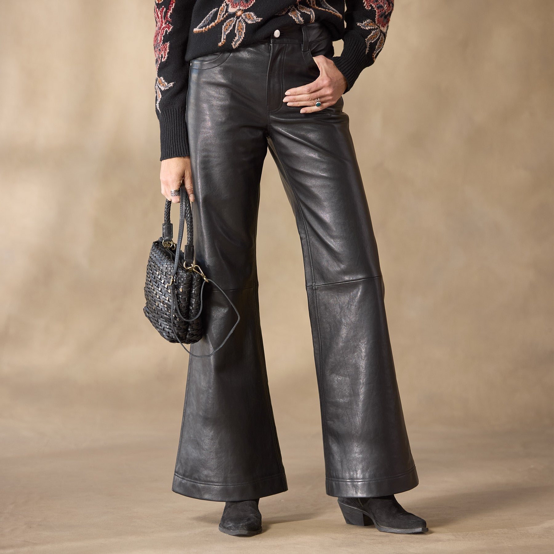 St Anton Wideleg Leather Pants | Sundance Outlet