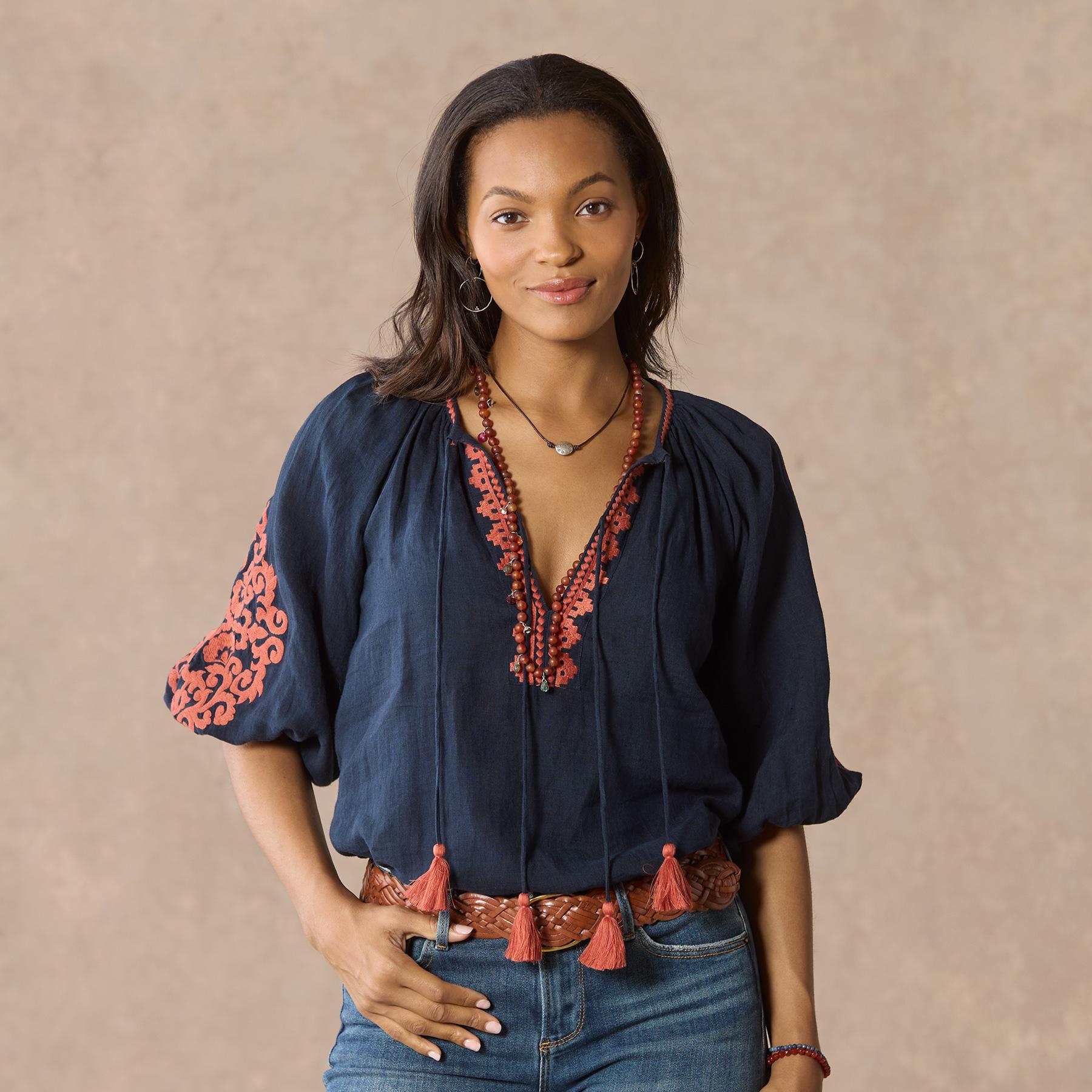 Tahiti Embroidered Top | Sundance Outlet