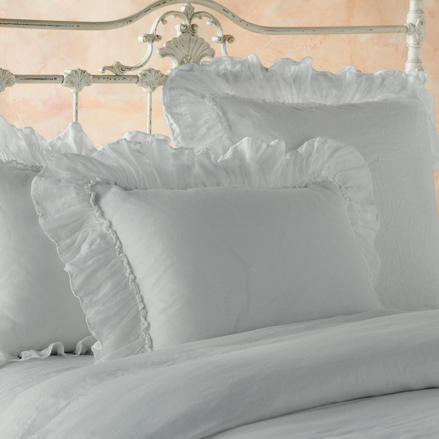Gossamer Linen Ruffle Sham