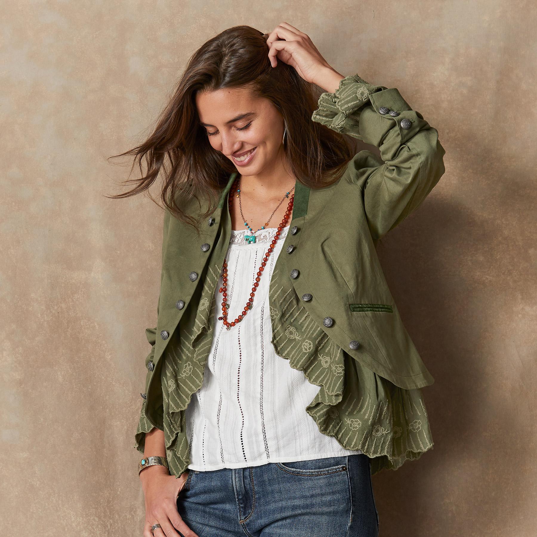 Caroline Ruffle Jacket, Petite
