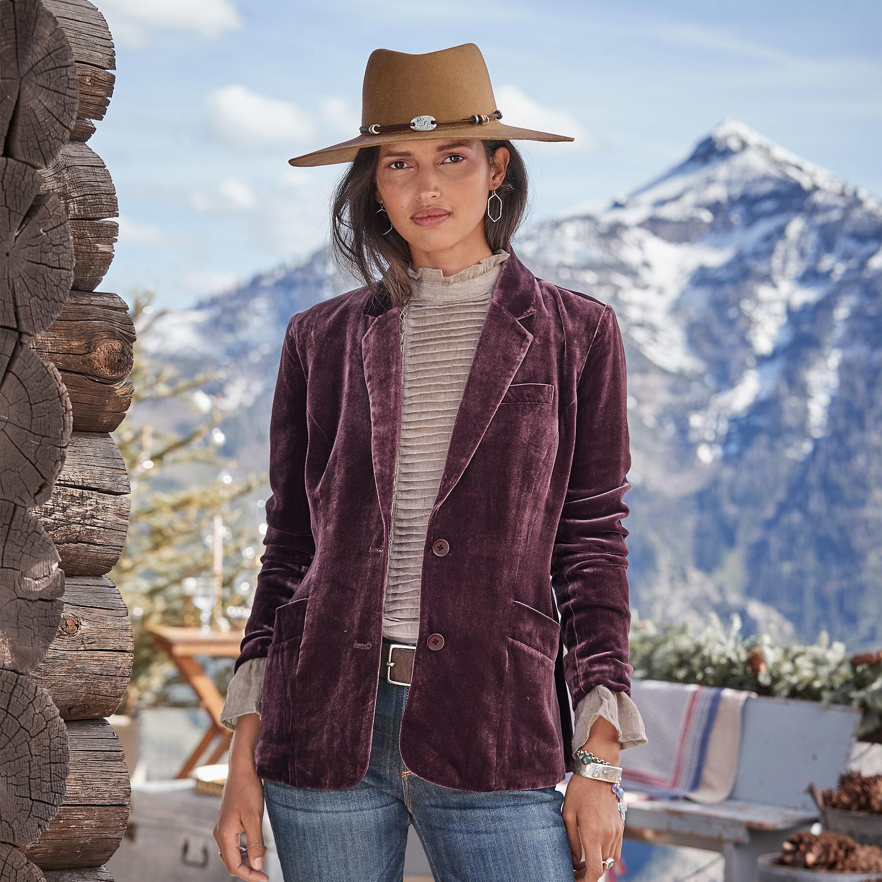 Sofia Velvet Blazer Petite | Sundance Outlet