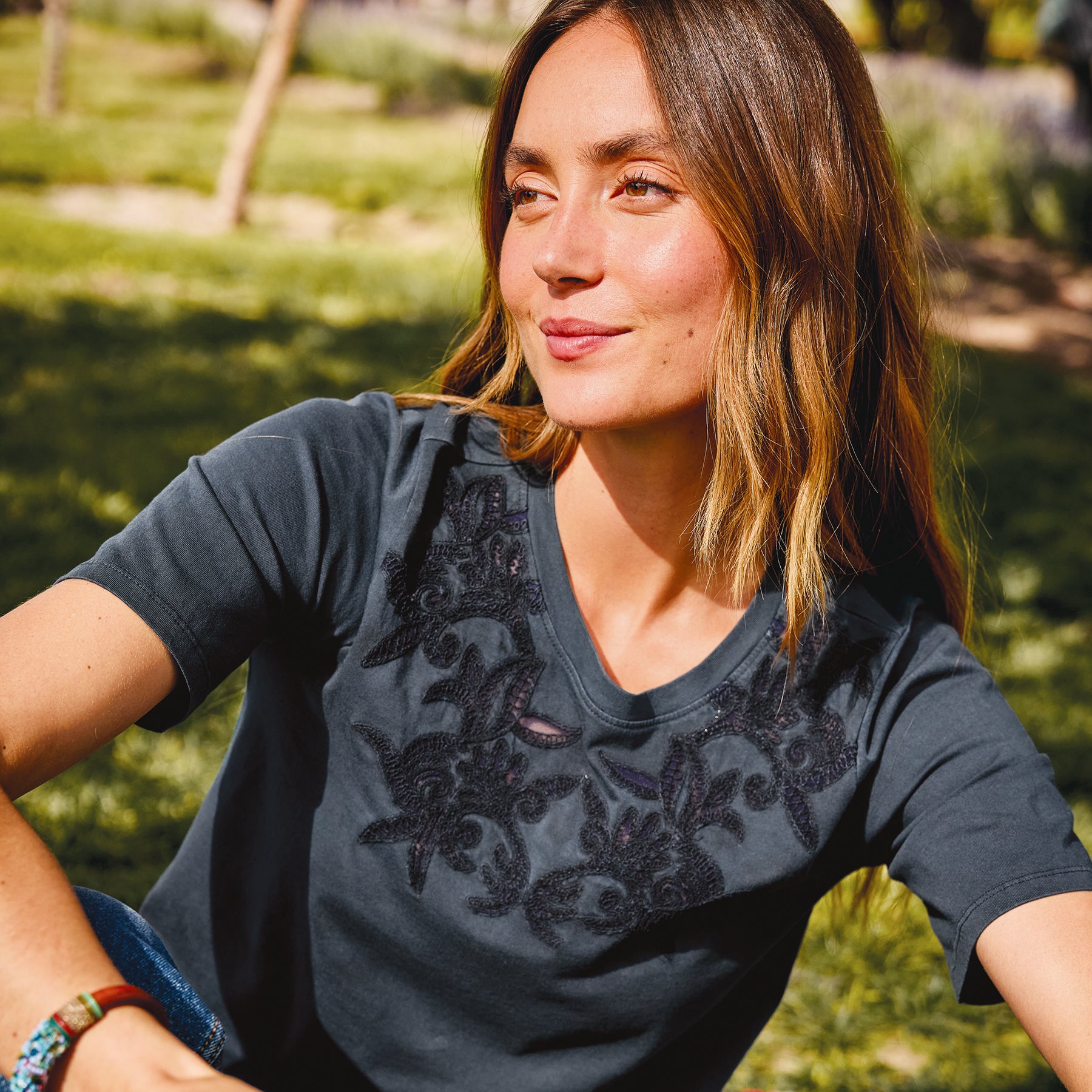 Toluca Lace Tee, Petite | Sundance Outlet