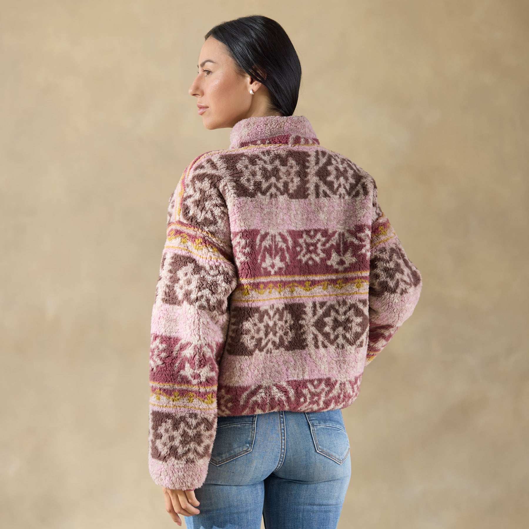 Sundance Printed Heidi Sherpa Pullover