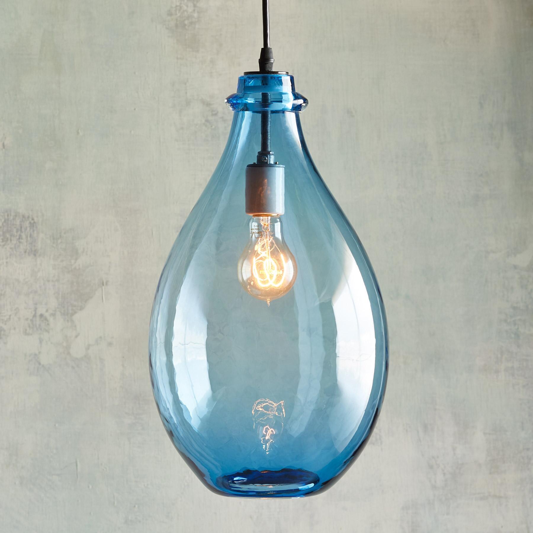 Salon Glass Oval Pendant Light