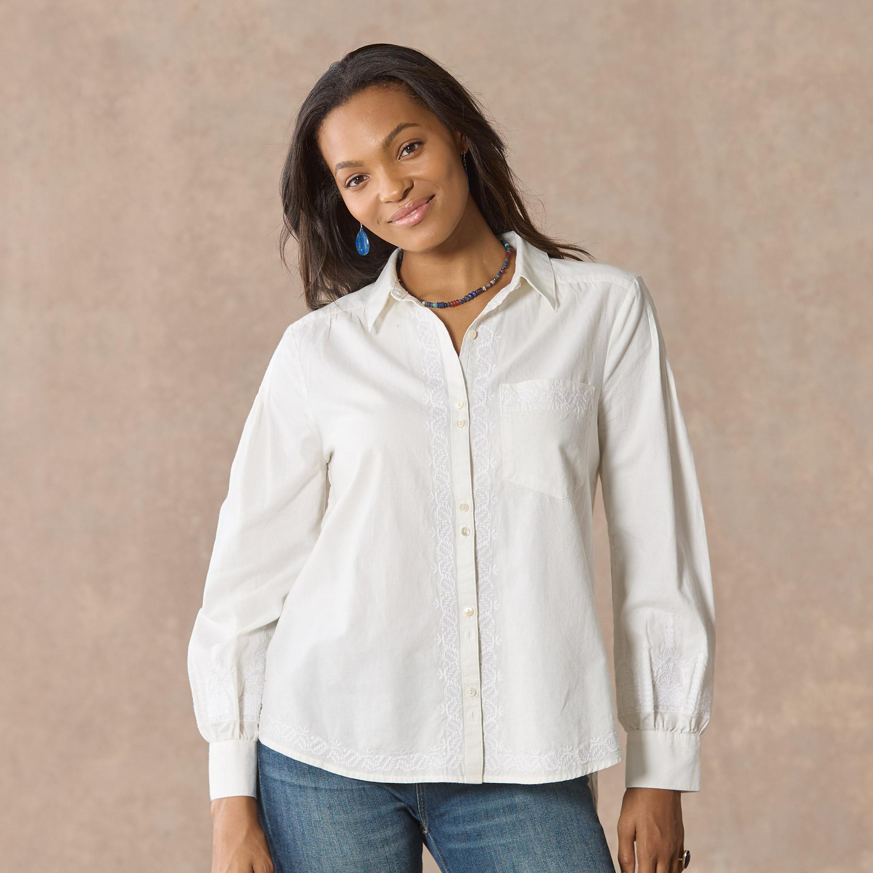 Karla Embroidered Shirt, Petite - Sundance Catalog