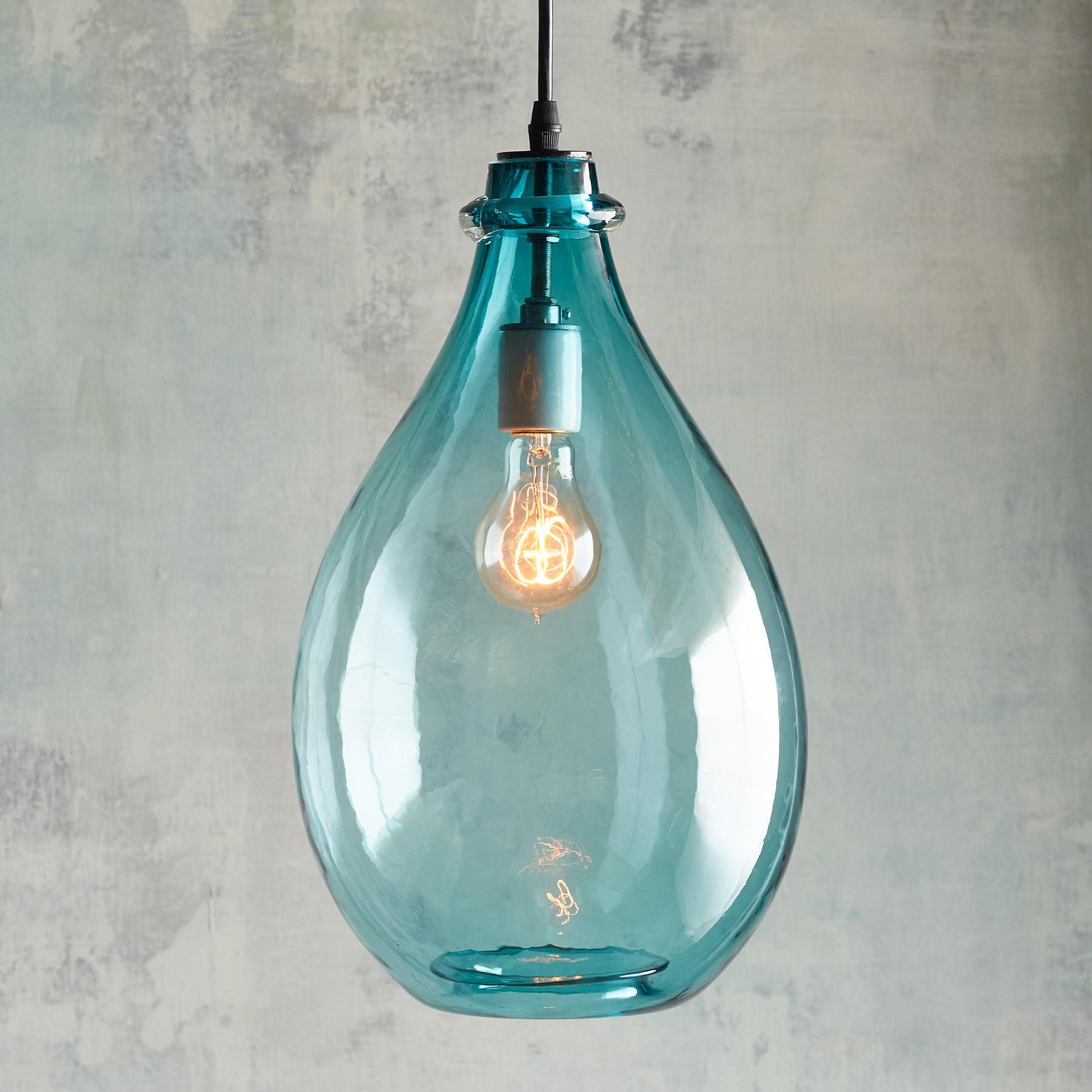 Salon Glass Oval Pendant Light