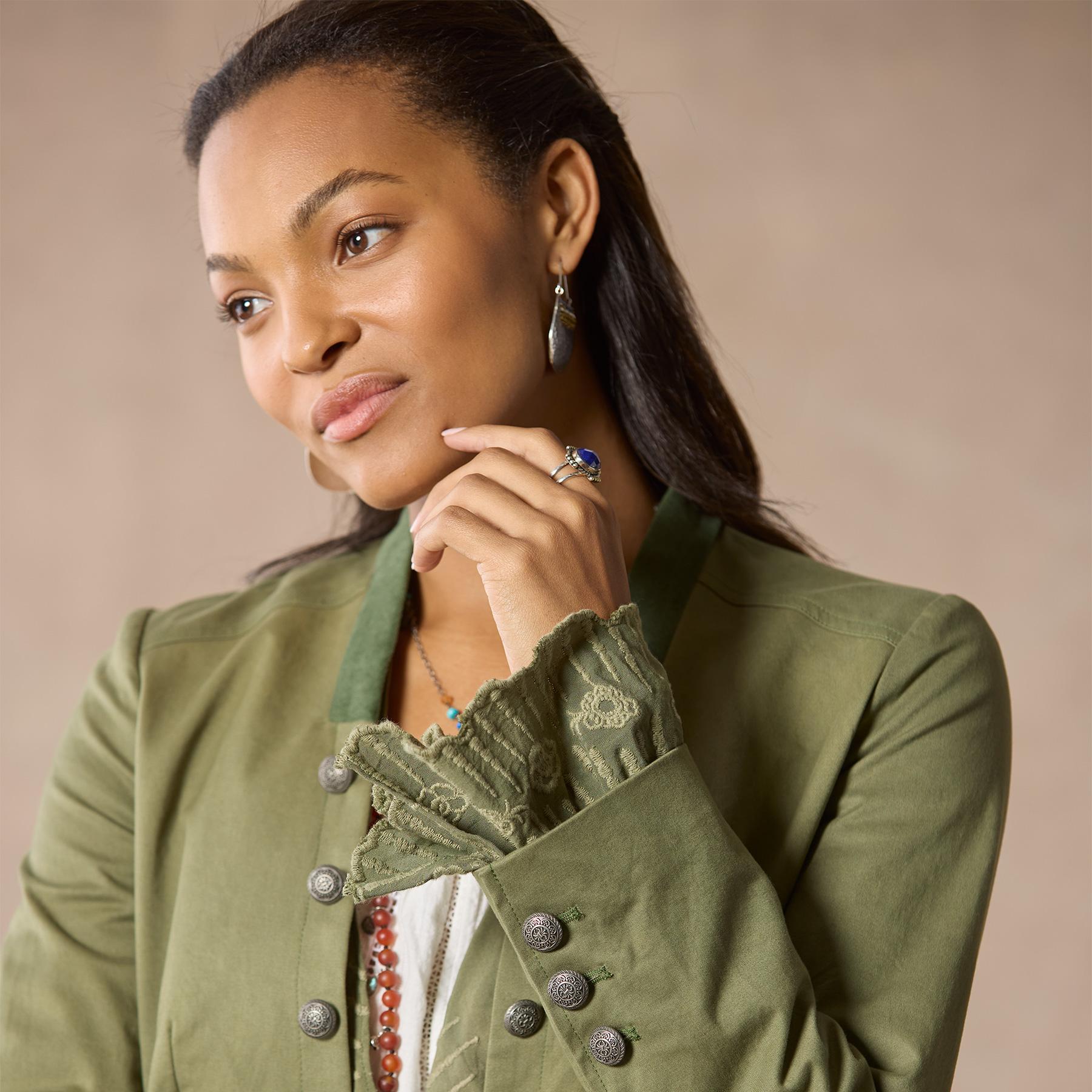 Caroline Ruffle Jacket, Petite