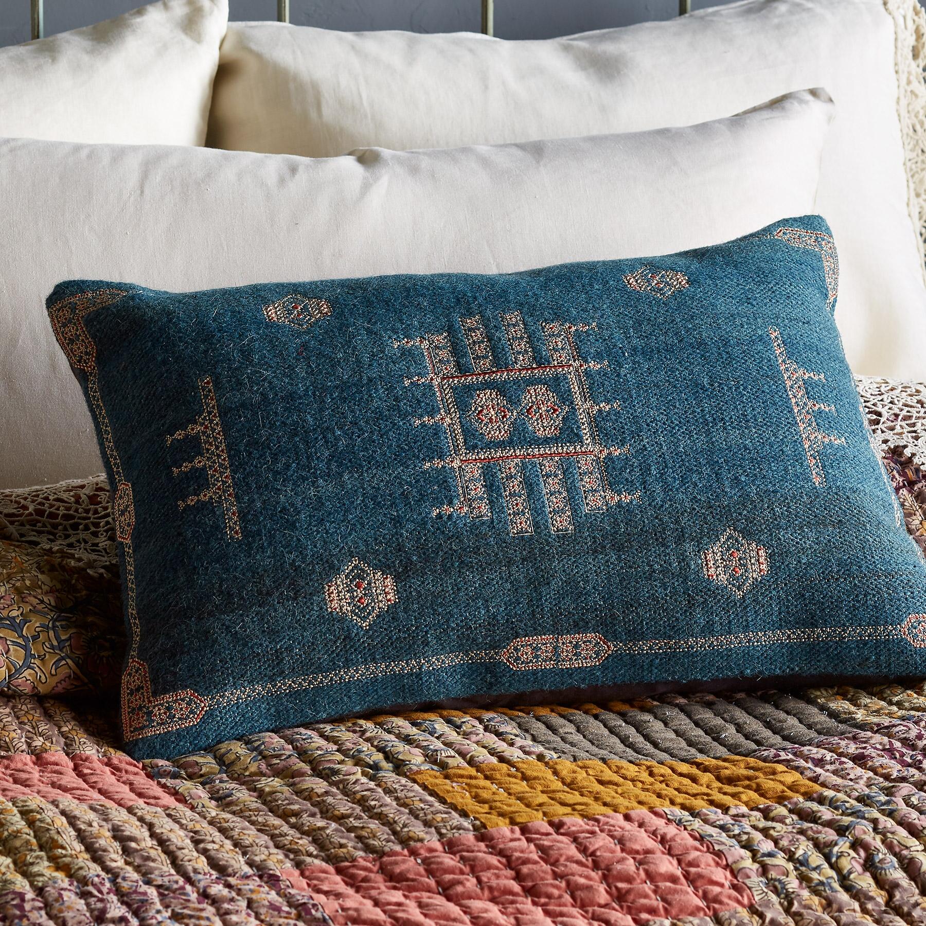 Sunset Ridge Blue Bolster Pillow | Sundance Outlet