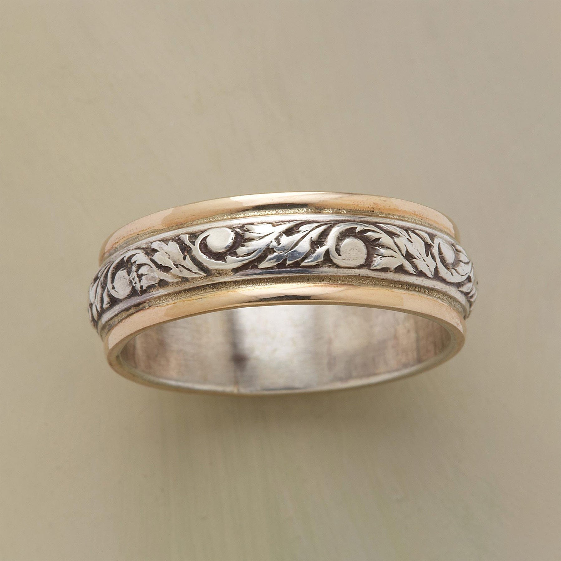 Silver And Gold Twining Vine Ring | Sundance Outlet