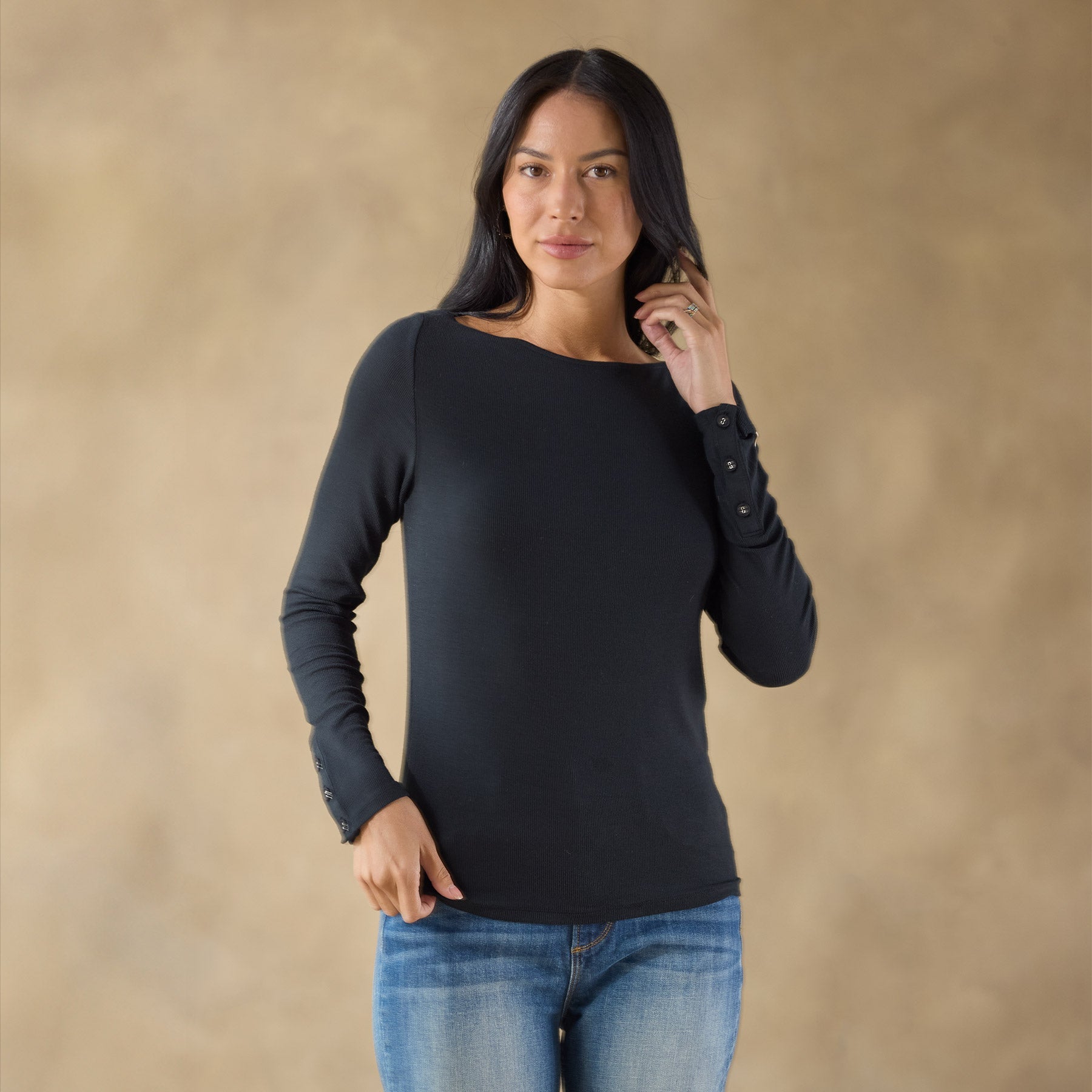 Light As Air Boatneck Tee, Petite