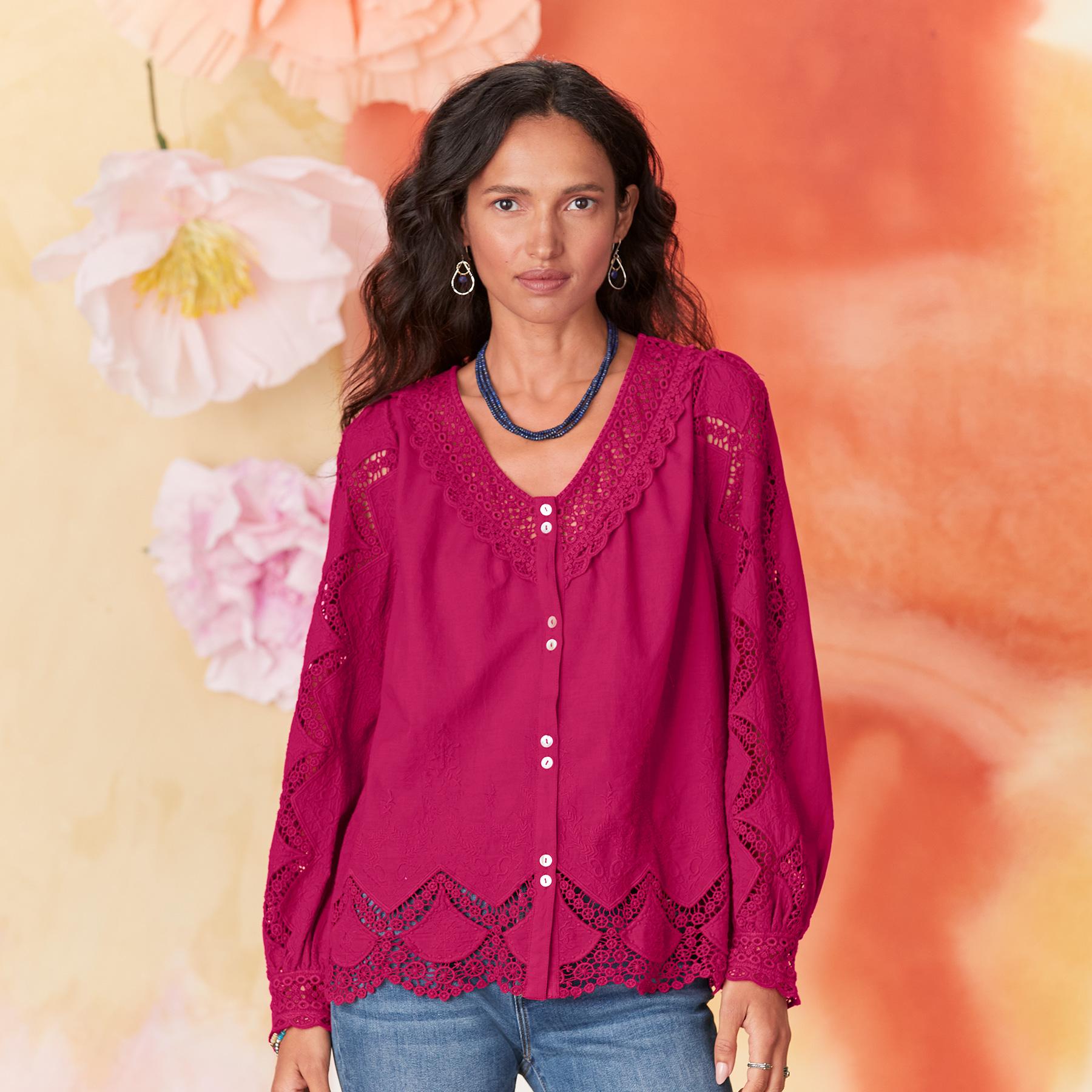 Trudy Lace Top - Sundance Catalog