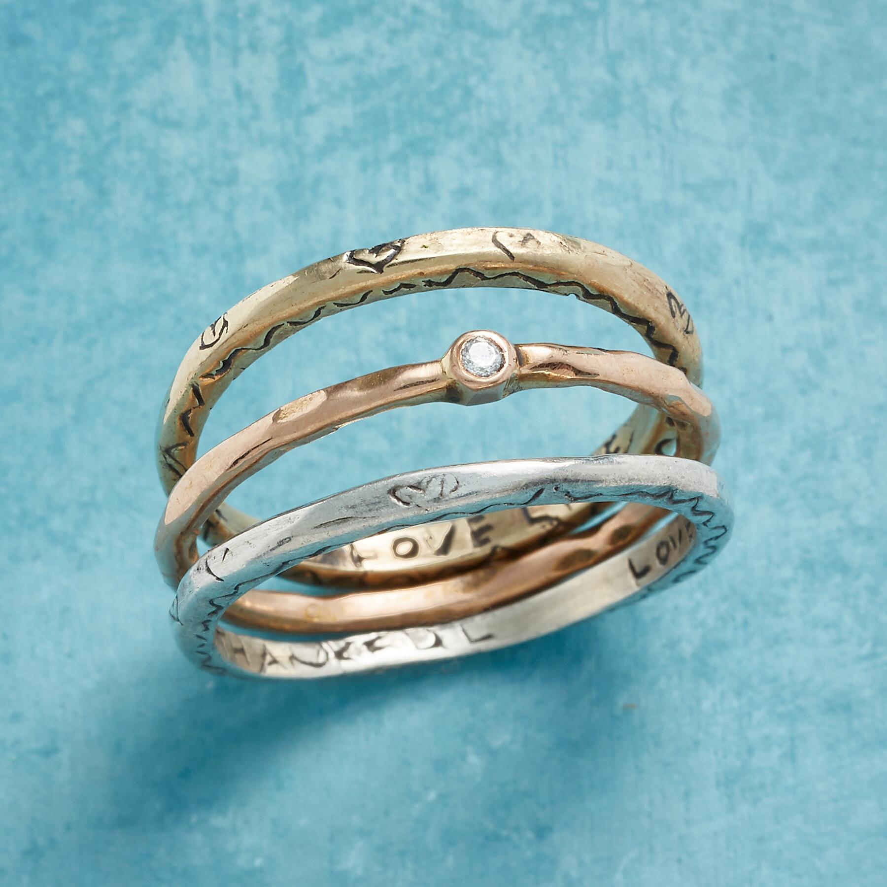 Love And Gratitude Rings Set - Sundance Catalog