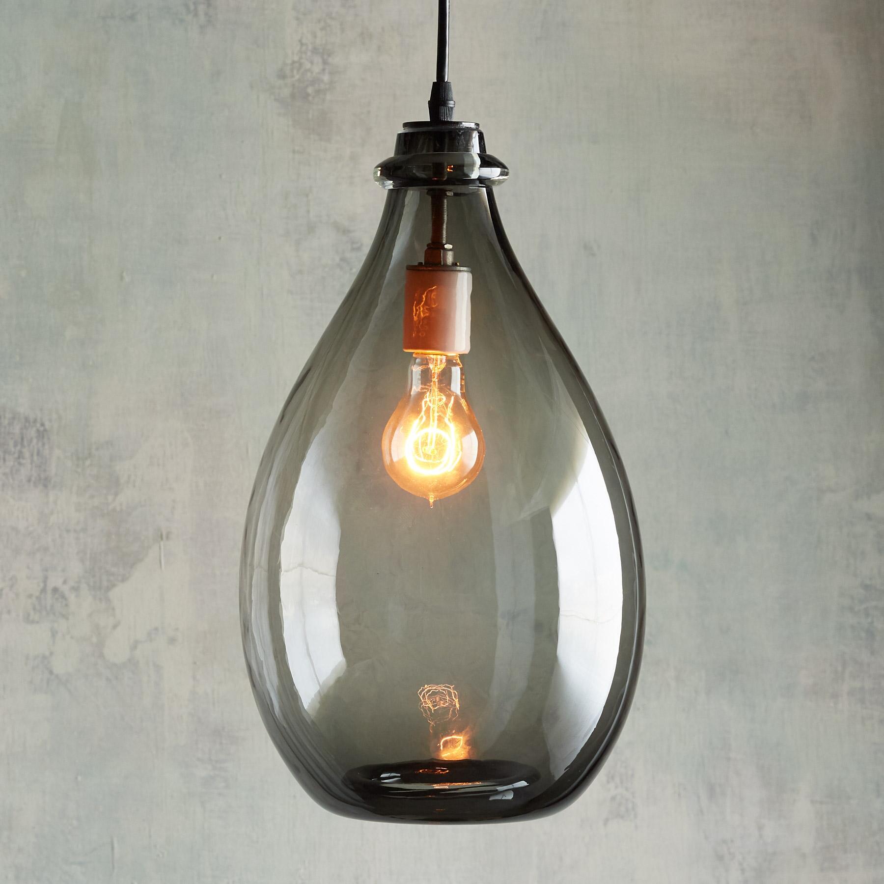 Salon Glass Oval Pendant Light