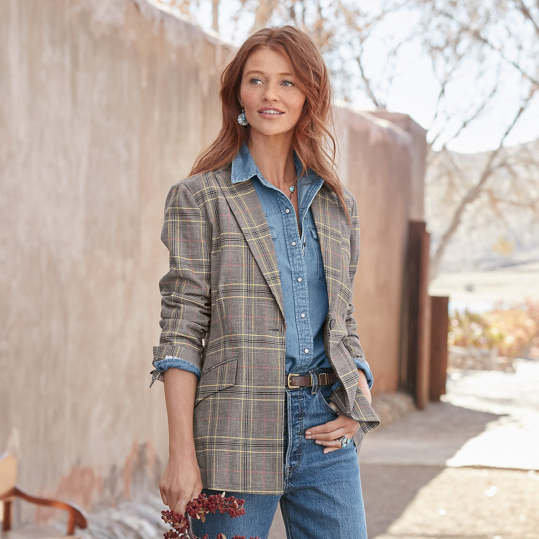 Whitman Plaid Blazer, Petite | Sundance Outlet