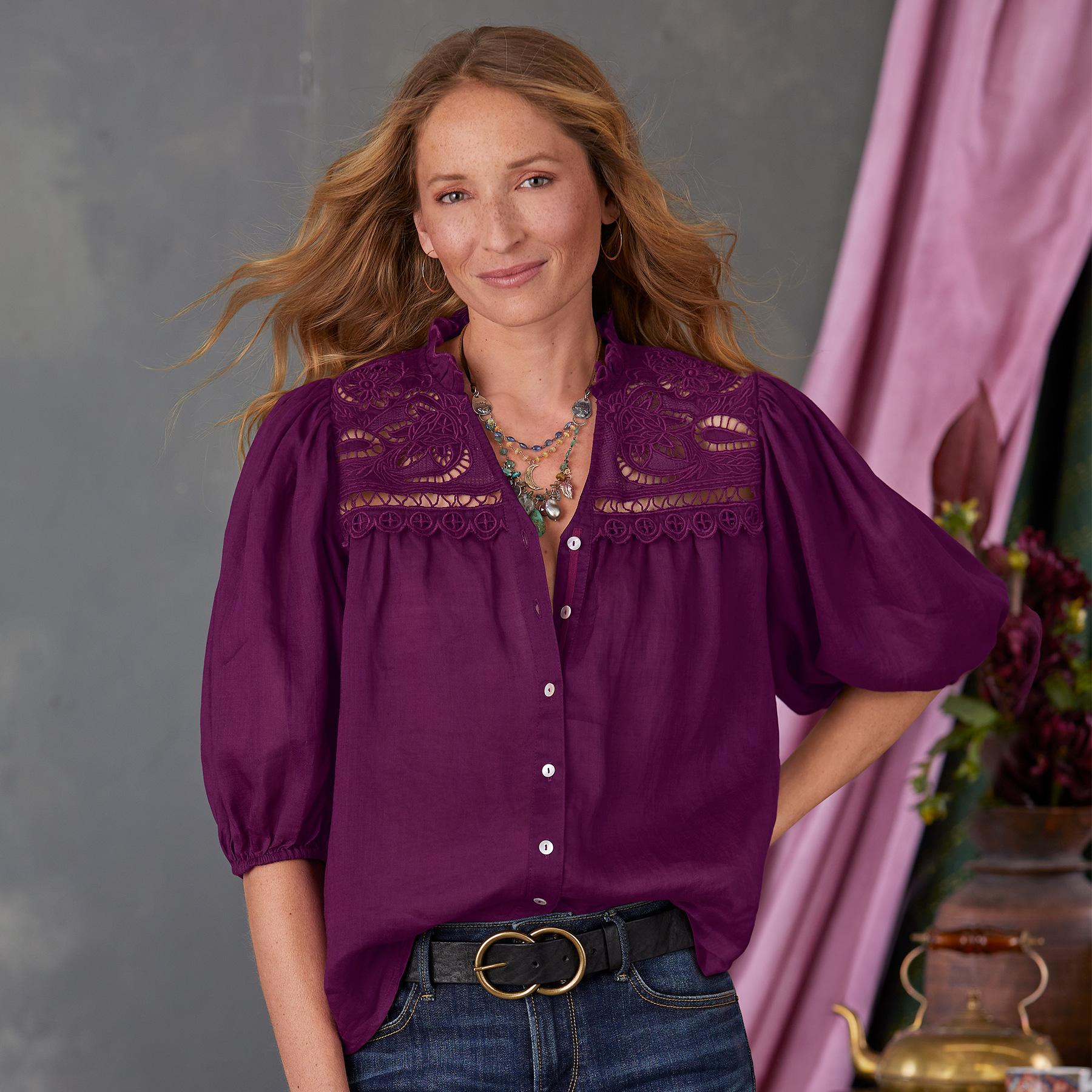 Dianna Lace Top - Sundance Catalog