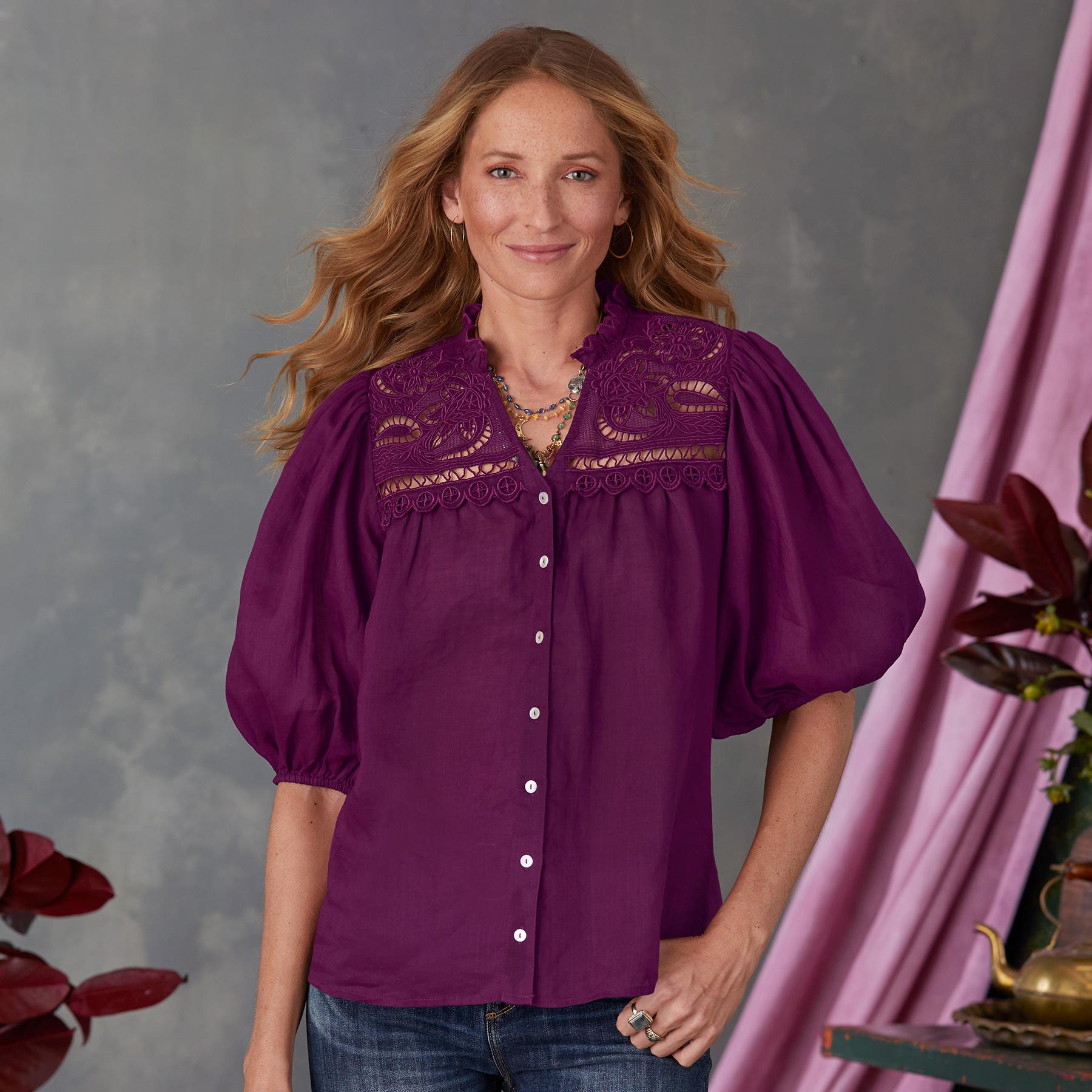 Dianna Lace Top - Sundance Catalog