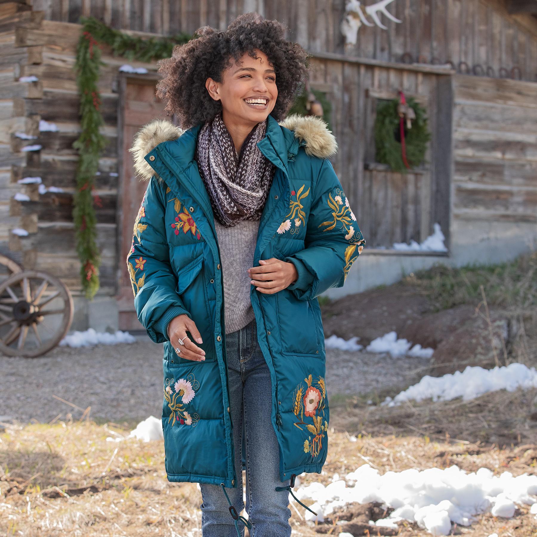 Snowflower Puffer Coat, Petite | Sundance Outlet