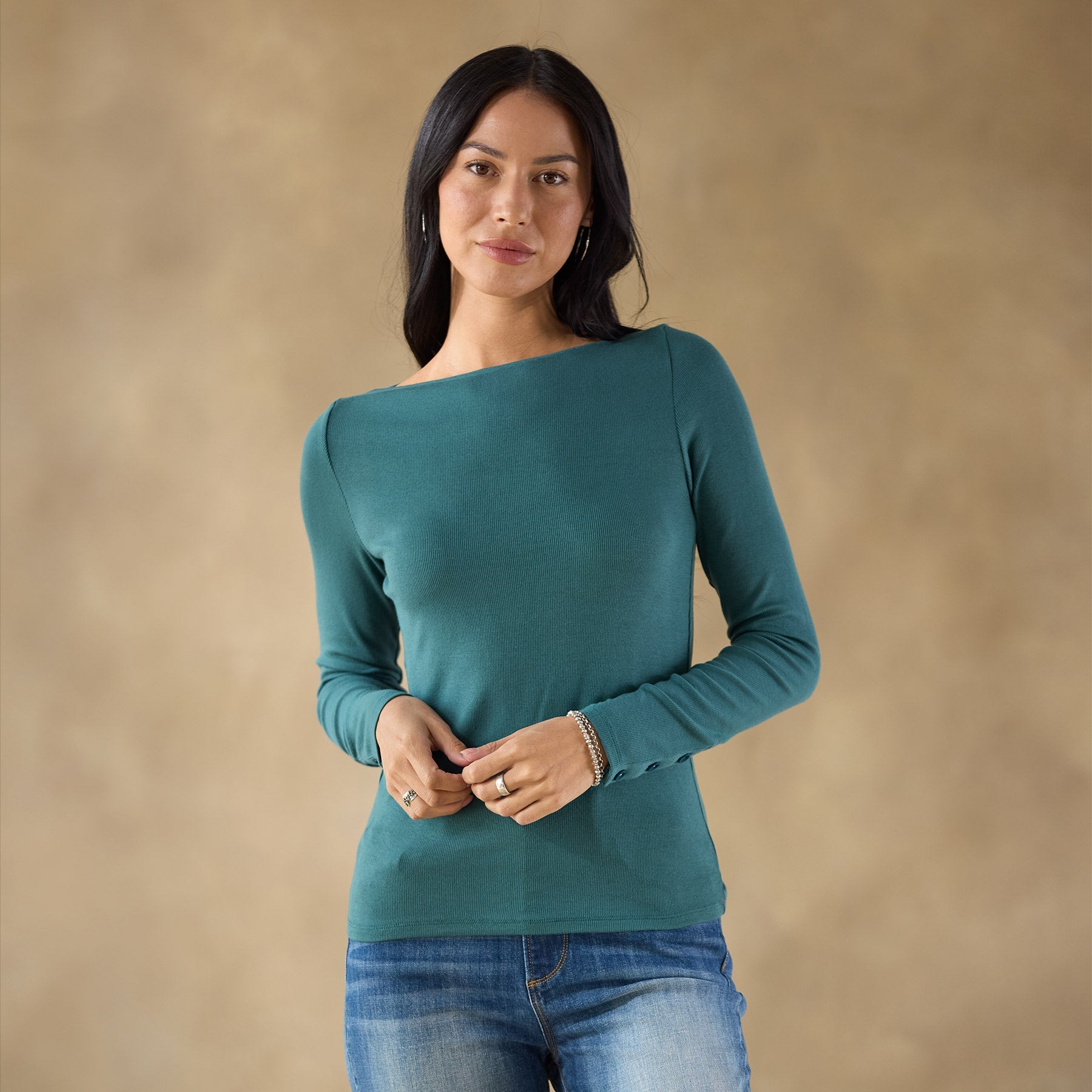 Light As Air Boatneck Tee, Petite