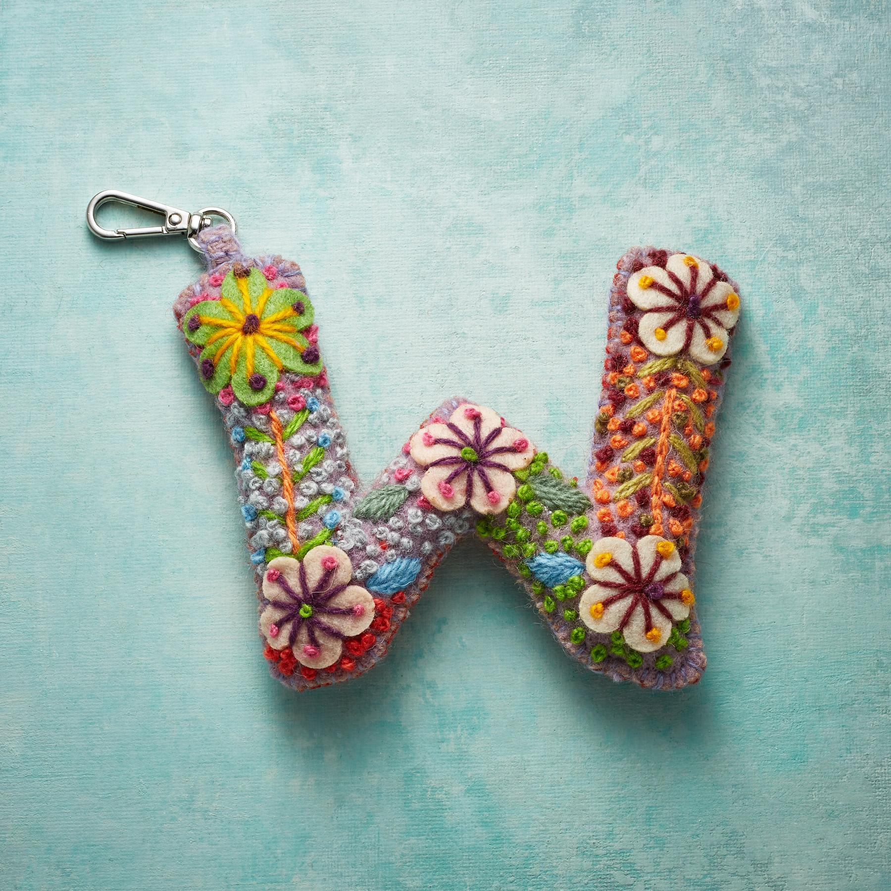 Fleur De Felt Initial Clip