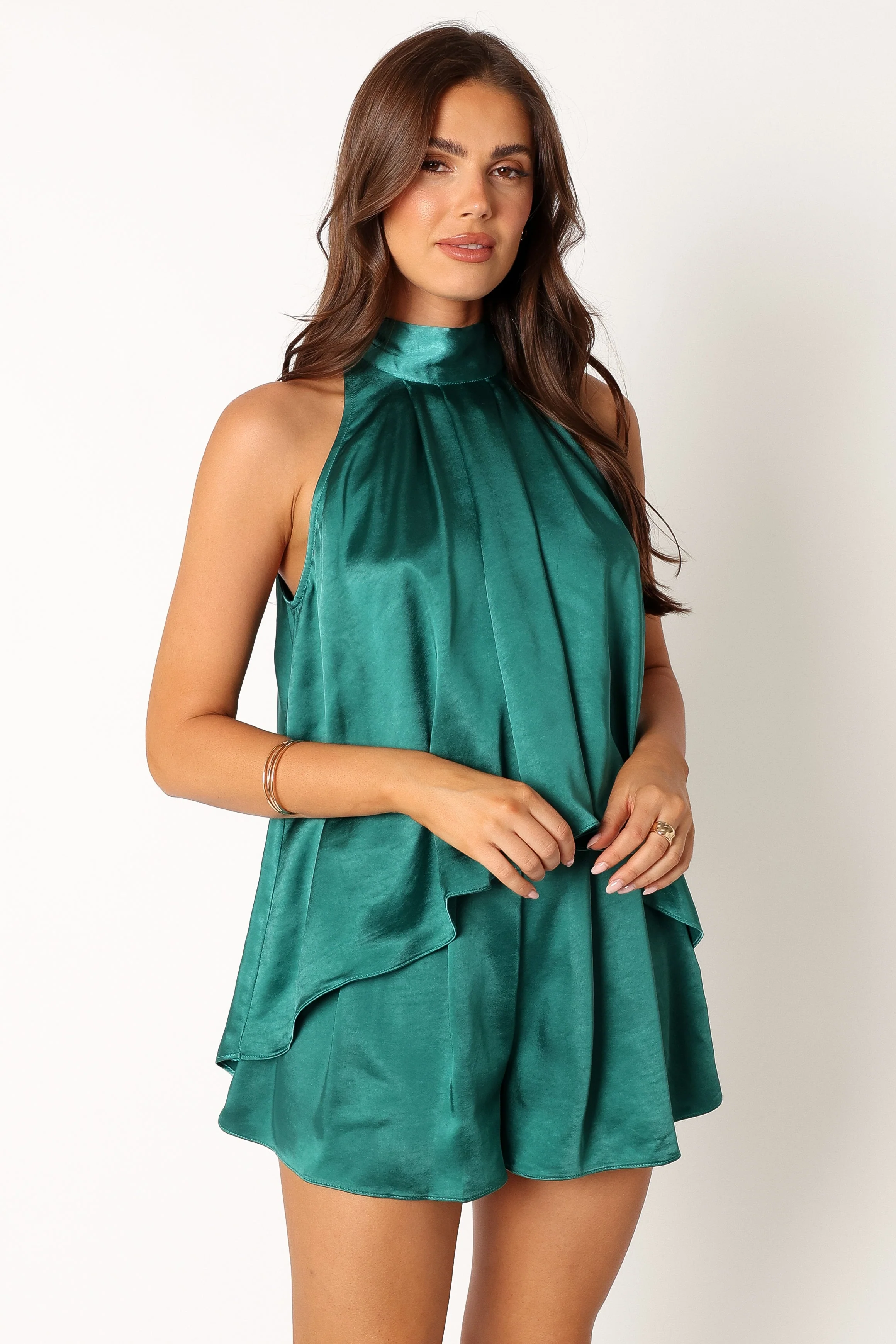 Phoebe Short Set - Teal Green