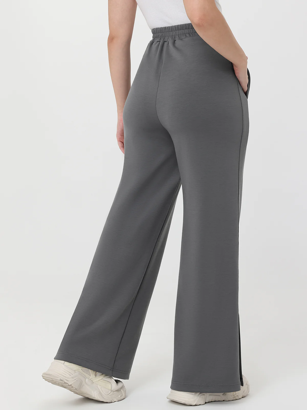 High-Rise Wide Leg Track Pants