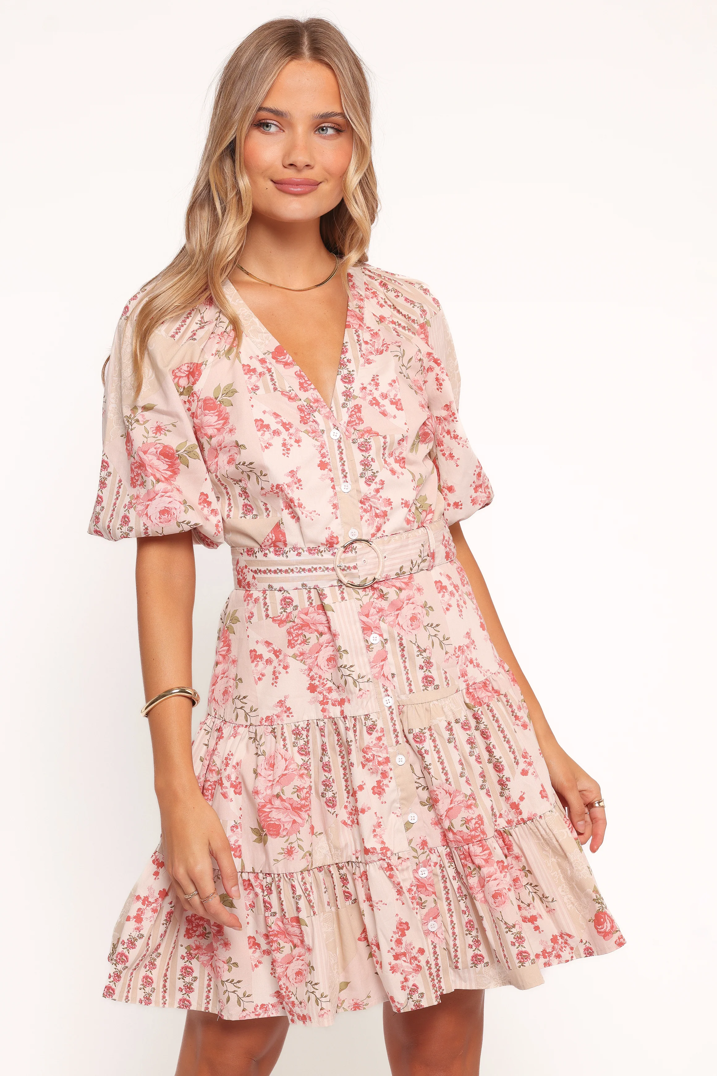 Columba Mini Dress - Soft Camellia