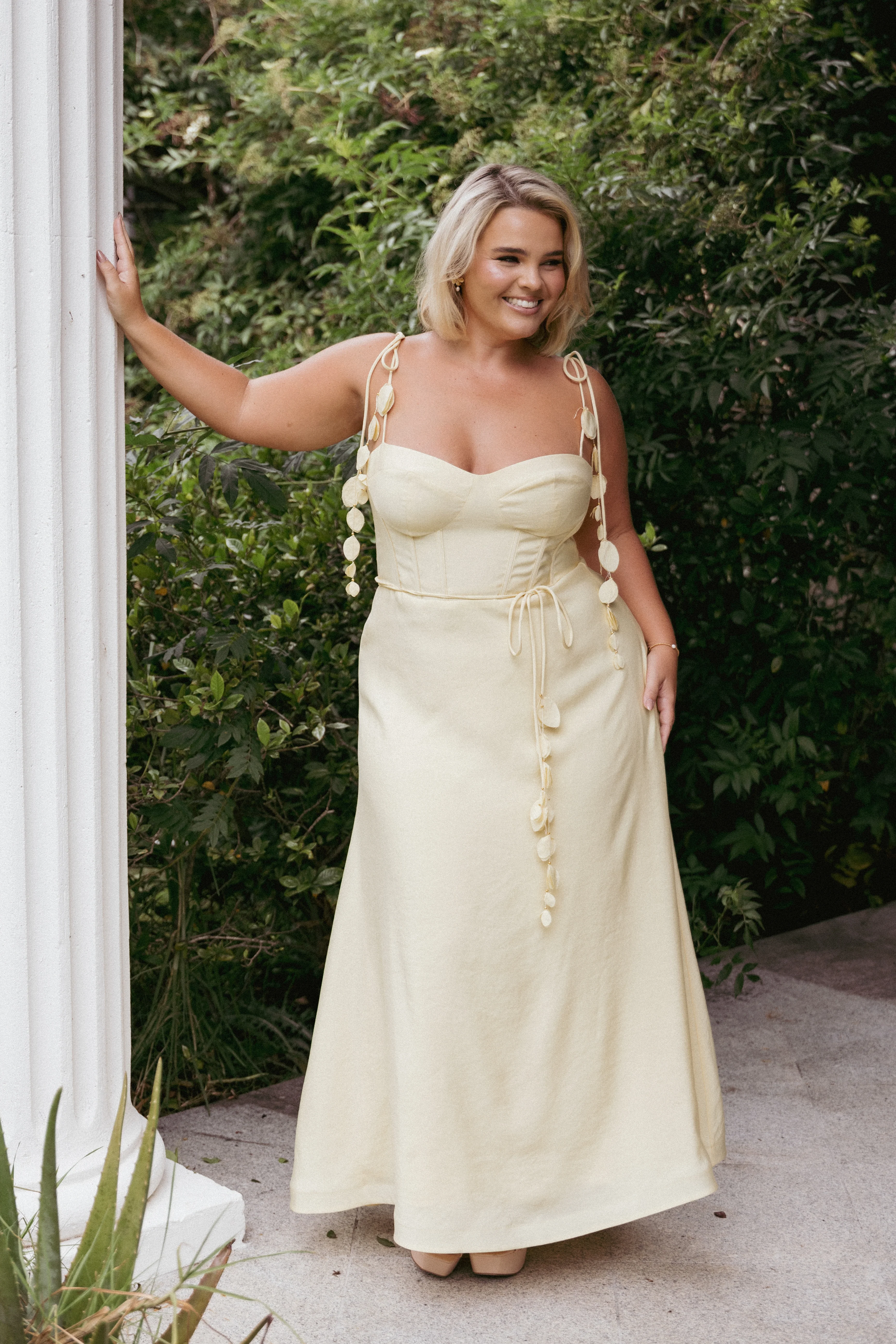 Della Midi Dress - Yellow