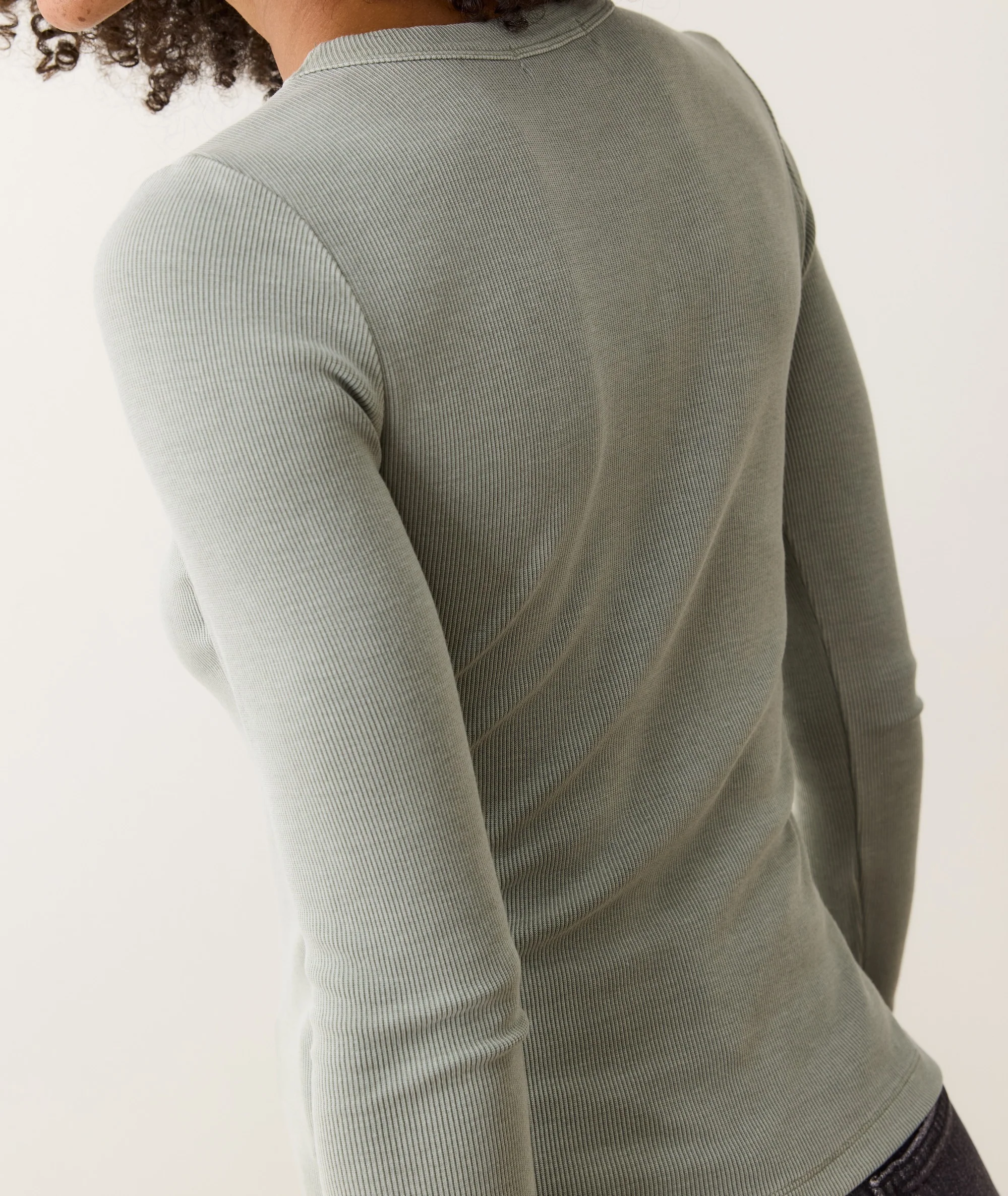 Lexi Rib Sun-In Longsleeve Crew Tee