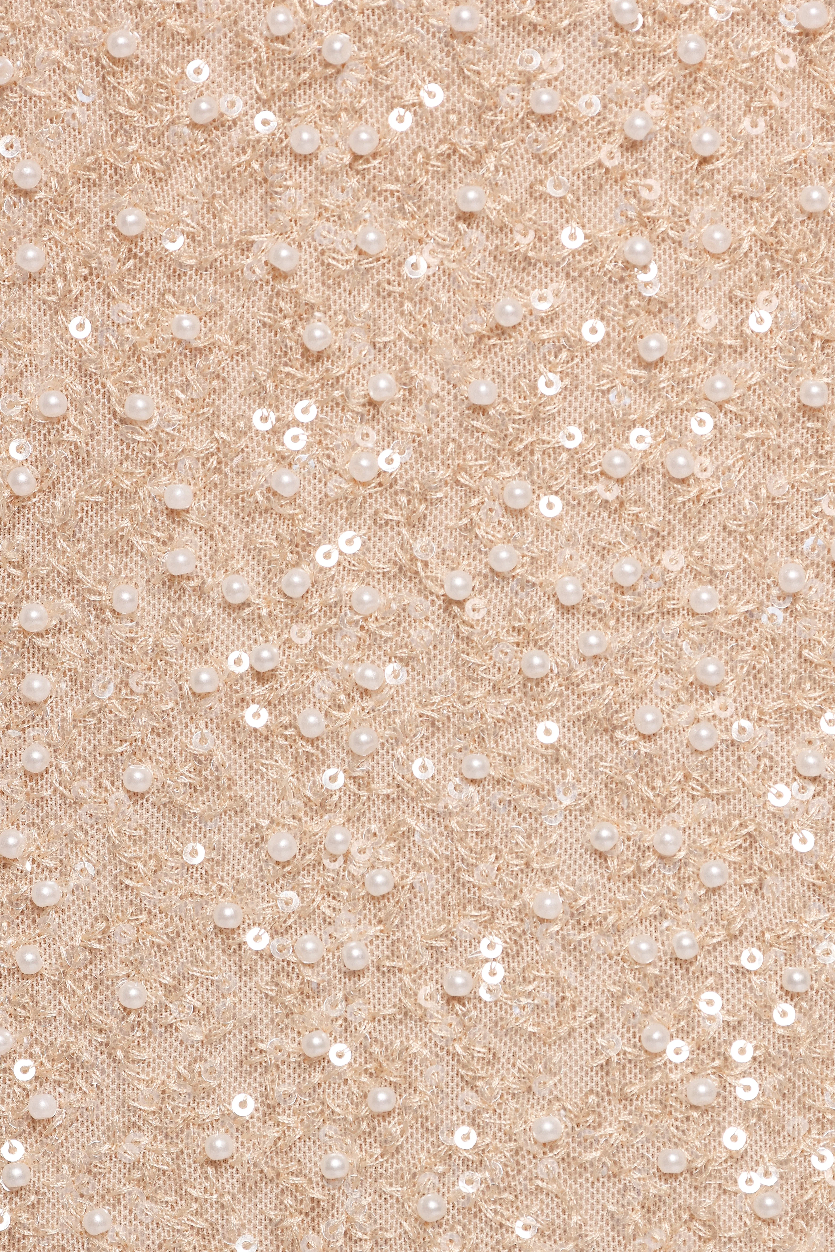 Briellia Sequin Midi Skirt - Champagne