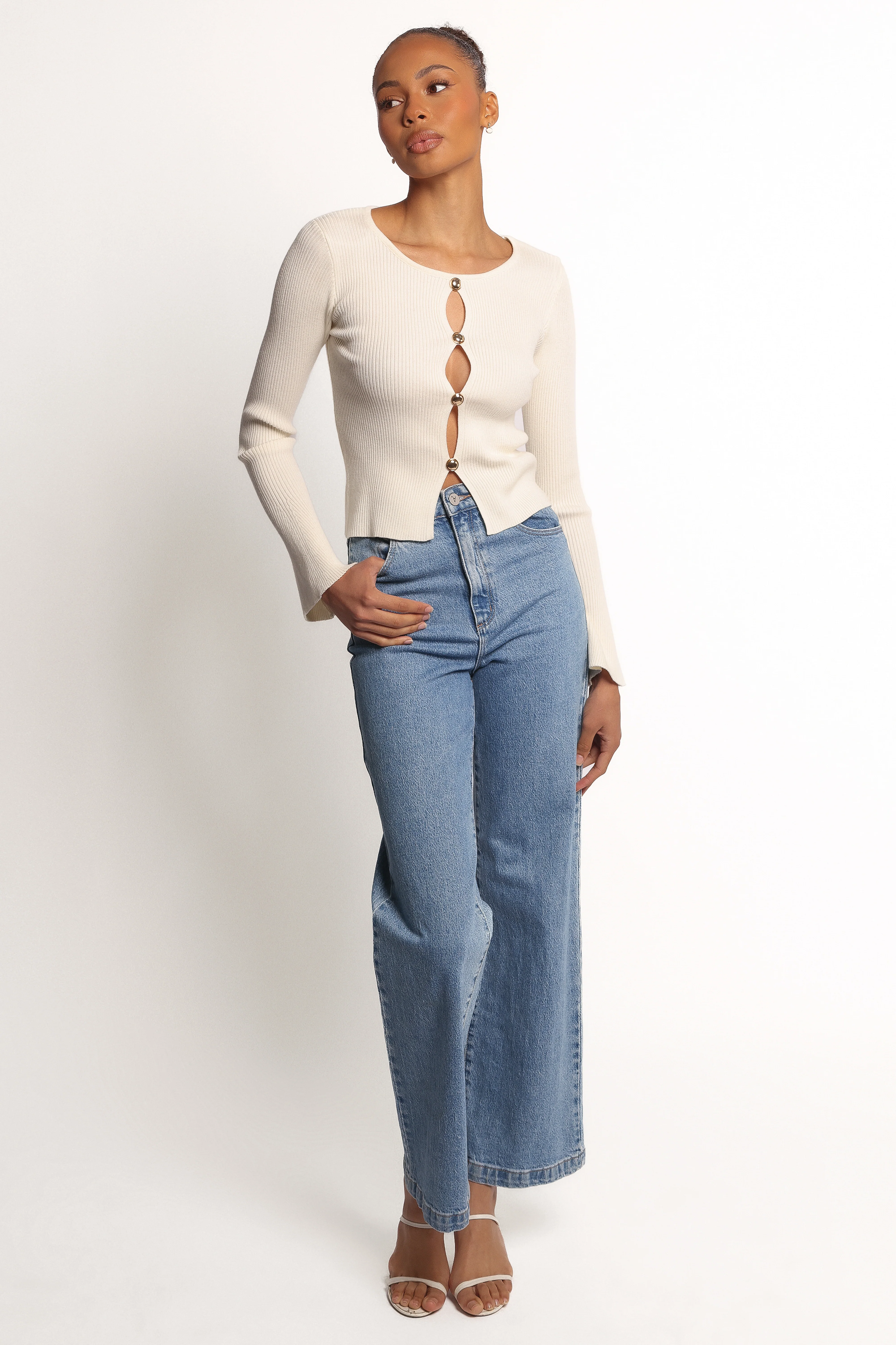 Rosienna Knit Top - Cream