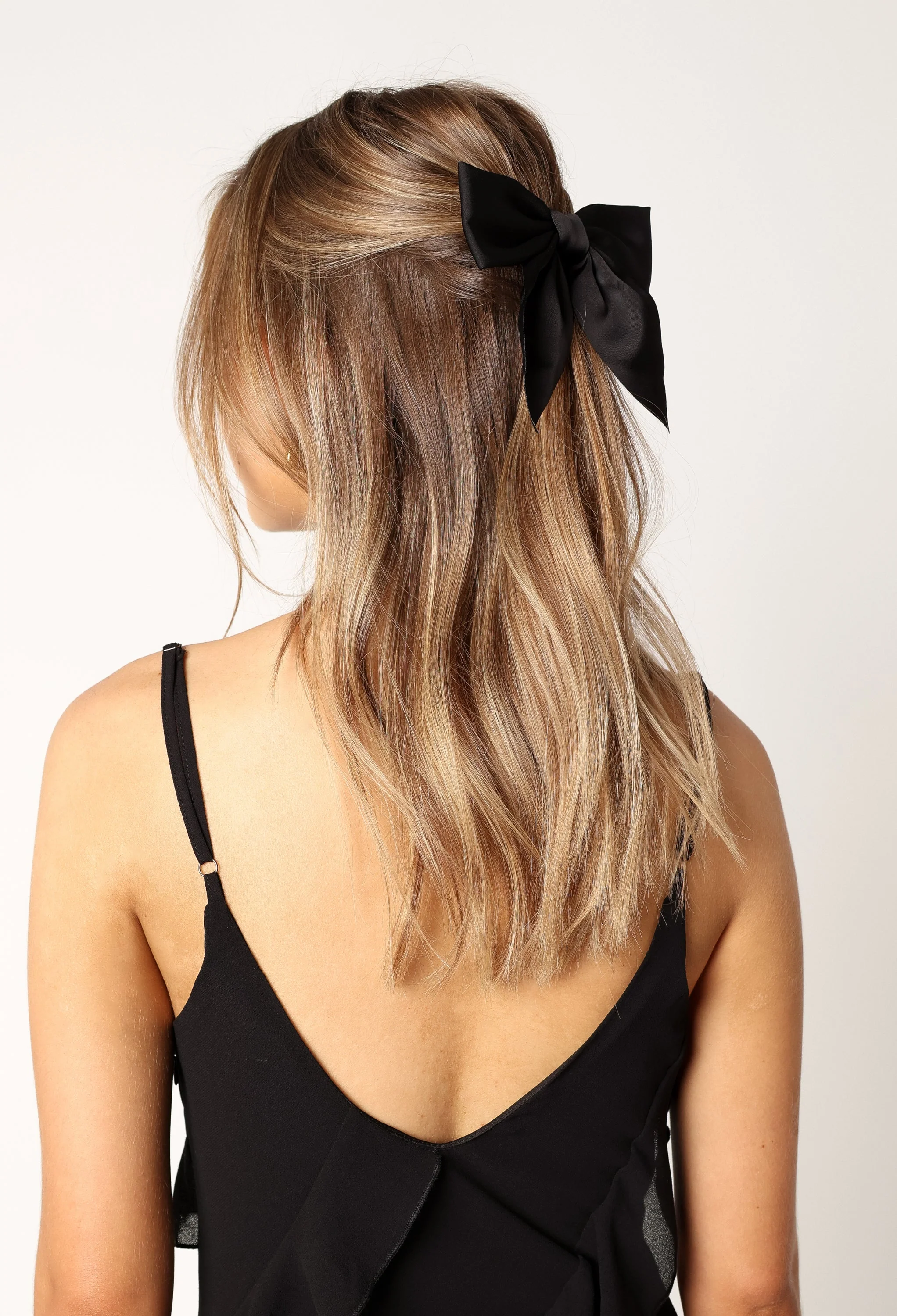 Miranda Bow Hair Clip - Black