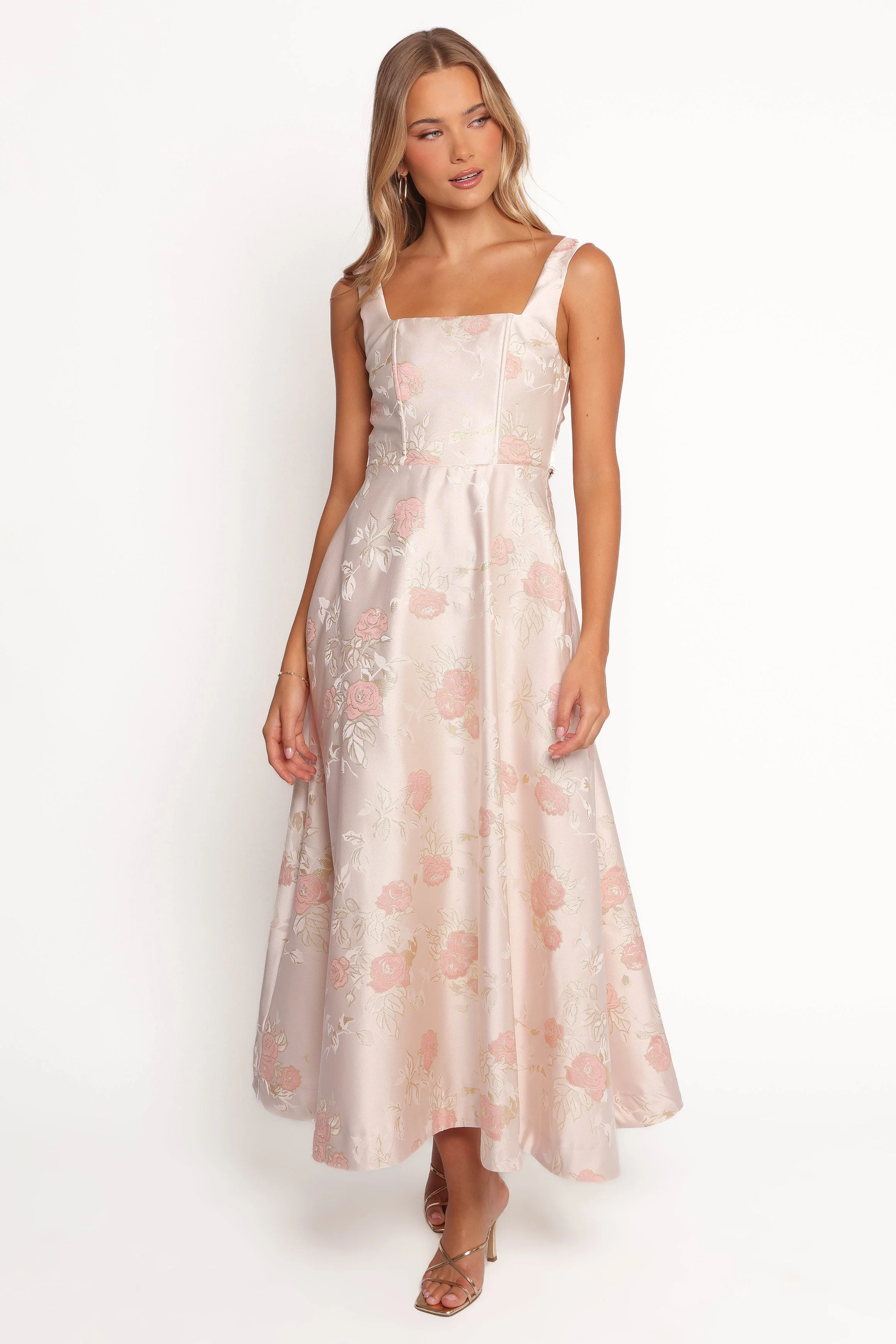 Zaria Midi Dress - Pink Floral