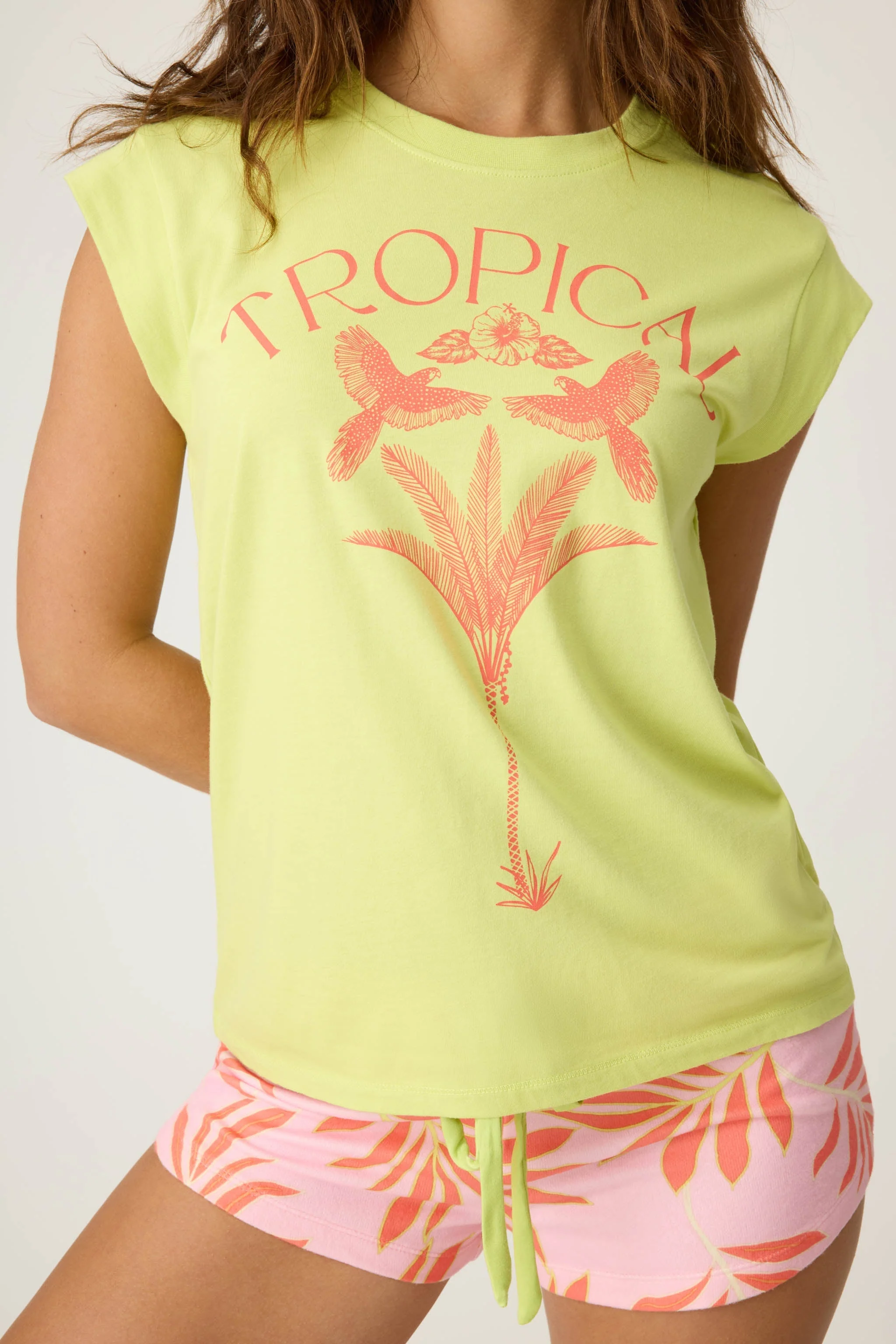 Electric Summer Short Sleeve Top