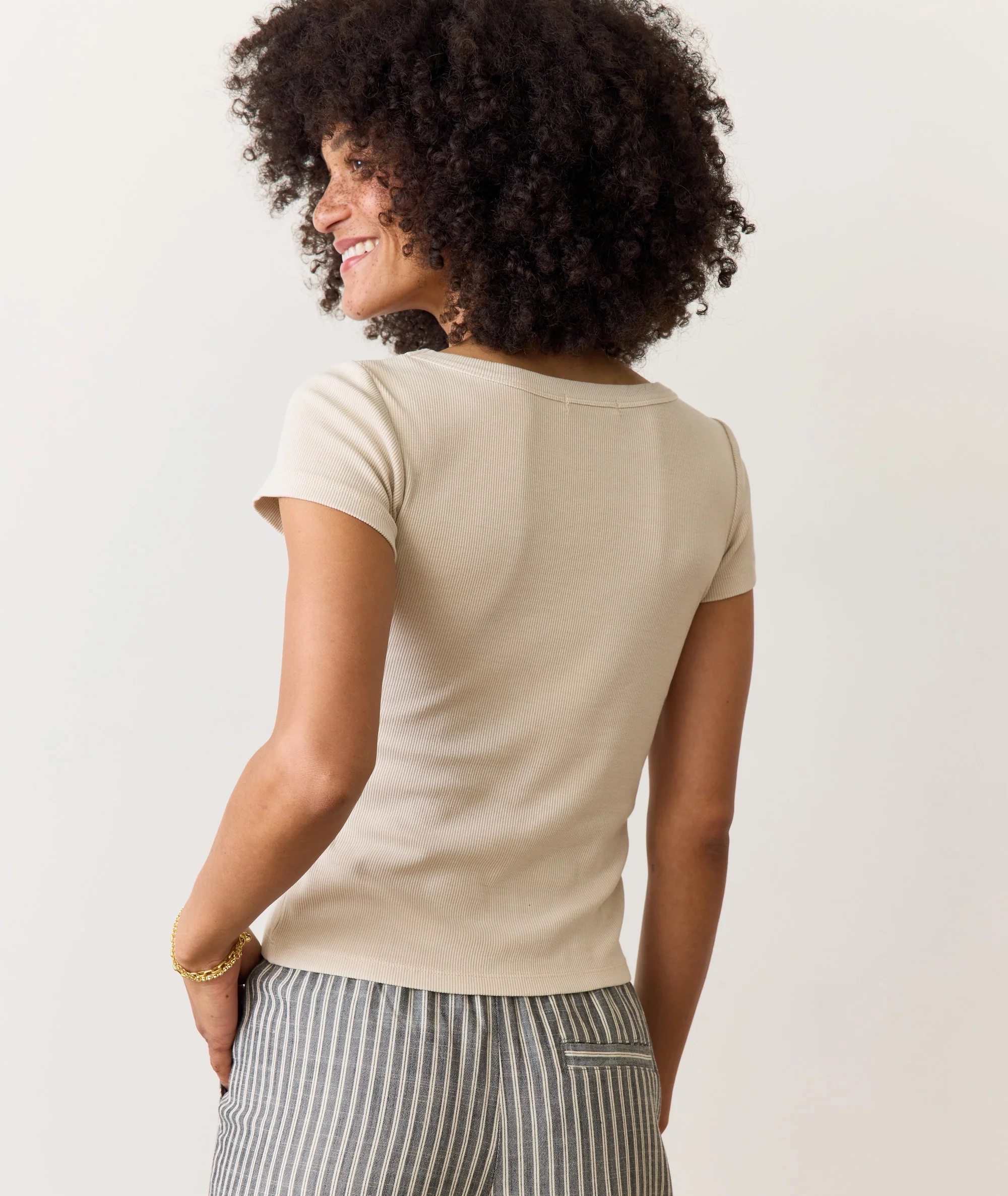 Lexi Rib Sun-In Scoop Tee